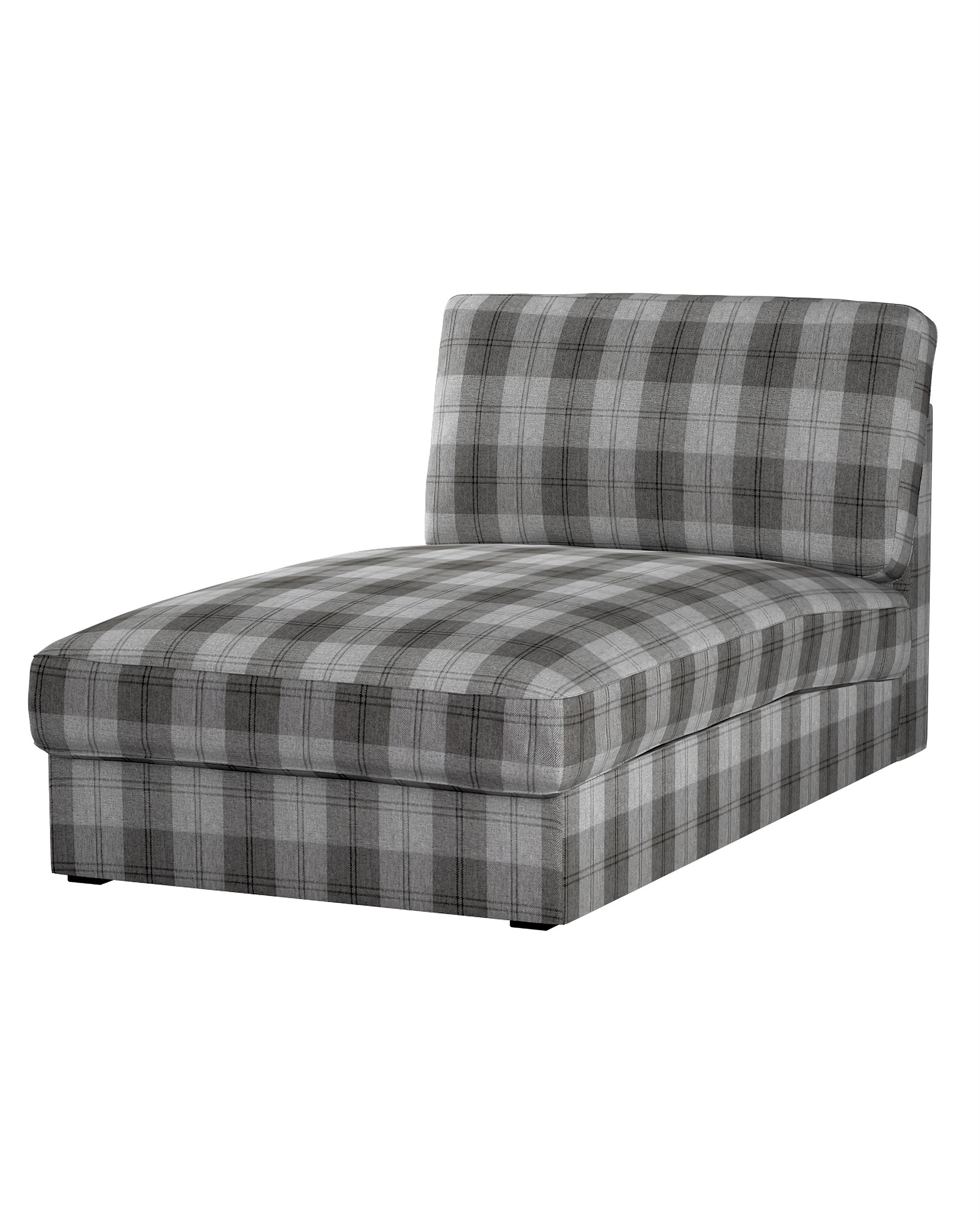 Bezug für Kivik Recamiere Sofa Farbe grau Stoff strukturiert, gemustert