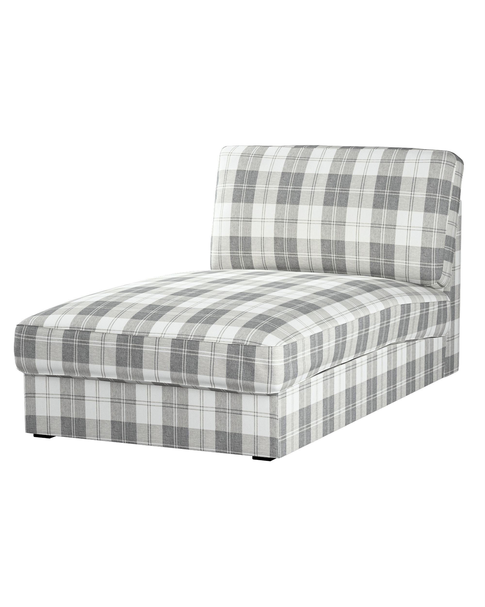 Bezug für Kivik Recamiere Sofa Farbe grau Stoff strukturiert, gemustert