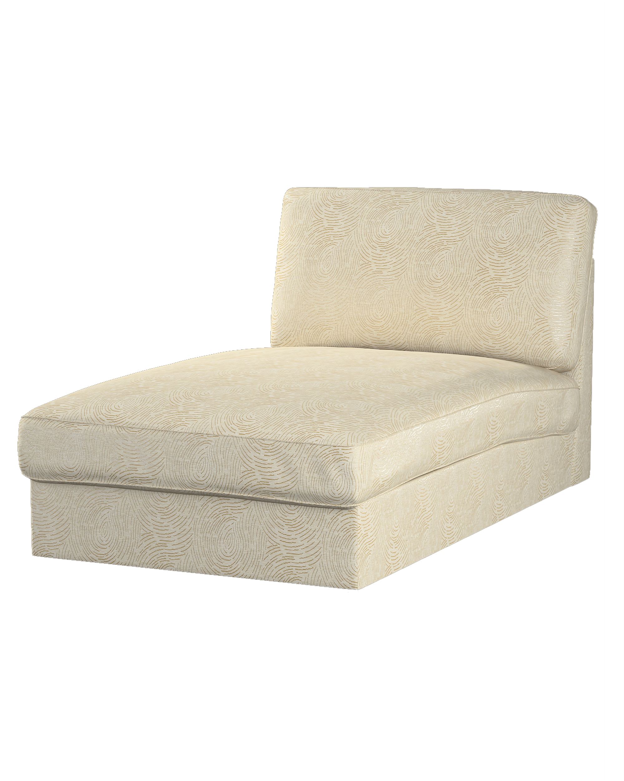 Bezug für Kivik Recamiere Sofa Farbe beige Stoff glänzend, strukturiert, gemustert