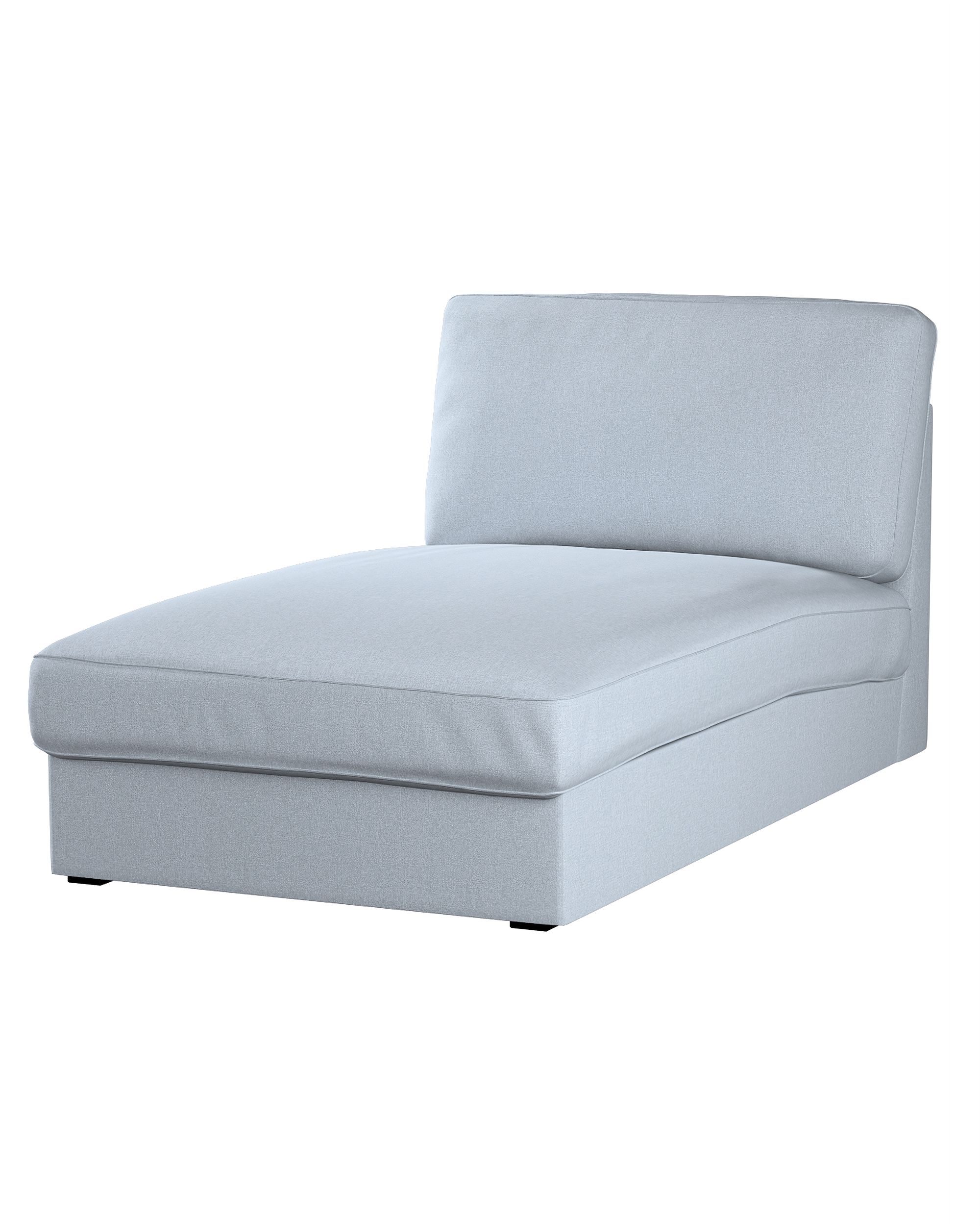 Bezug für Kivik Recamiere Sofa Farbe blau Stoff strukturiert