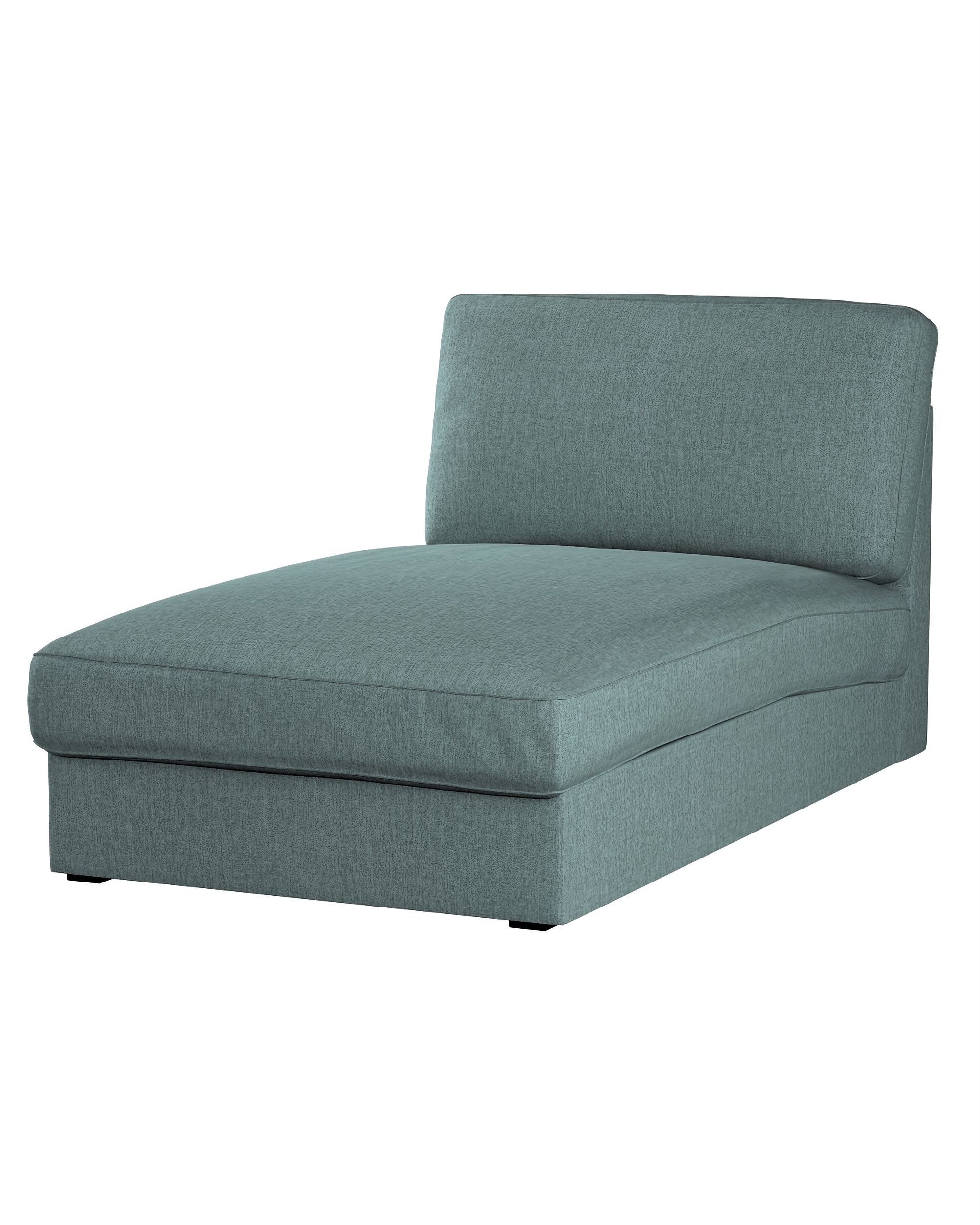 Bezug für Kivik Recamiere Sofa Farbe blau Stoff strukturiert