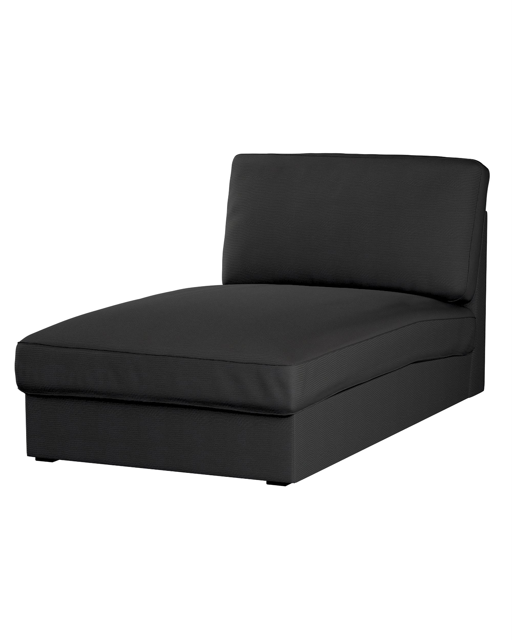 Bezug für Kivik Recamiere Sofa Farbe schwarz Stoff strukturiert