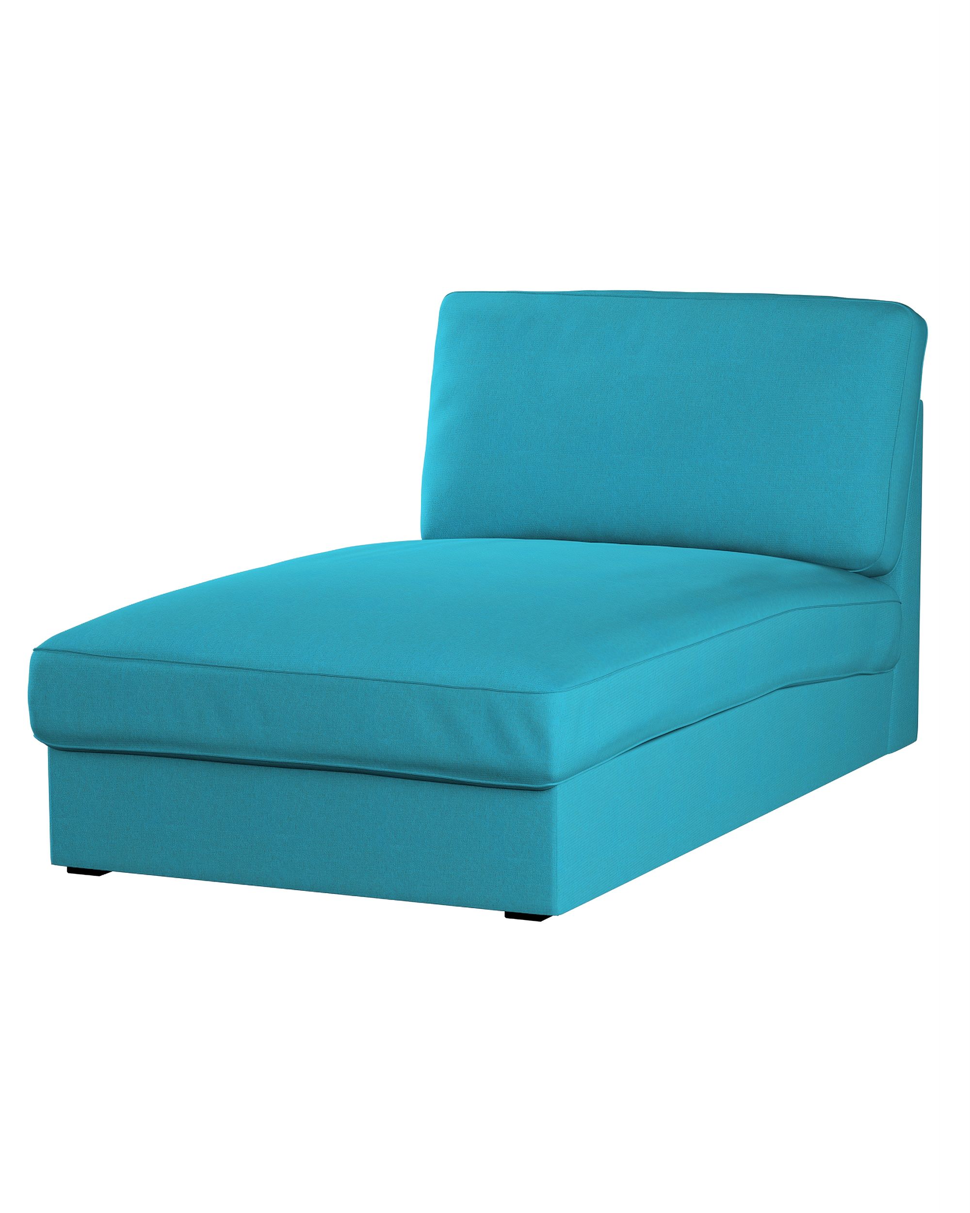 Bezug für Kivik Recamiere Sofa Farbe blau Stoff strukturiert