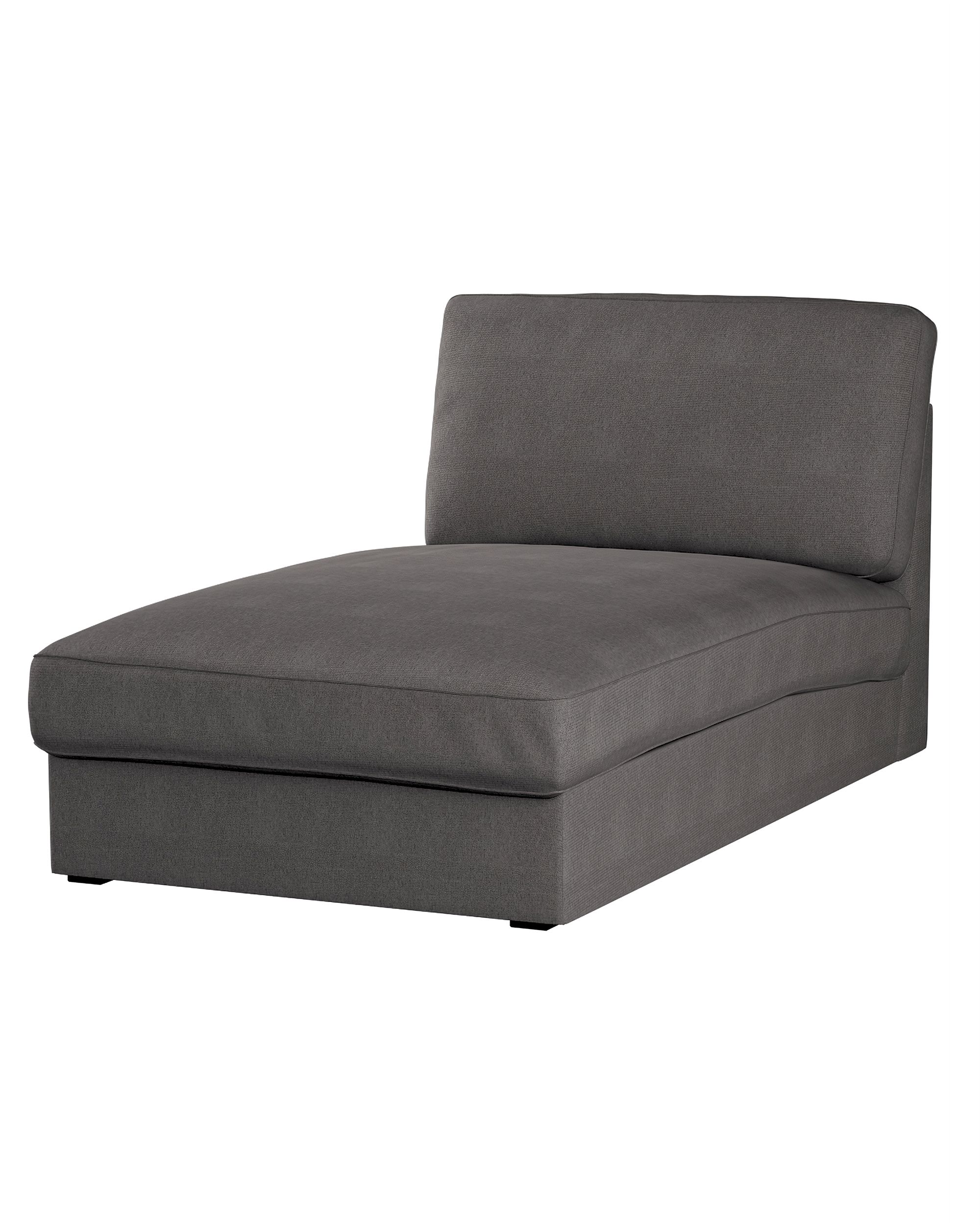Bezug für Kivik Recamiere Sofa Farbe grau Stoff strukturiert