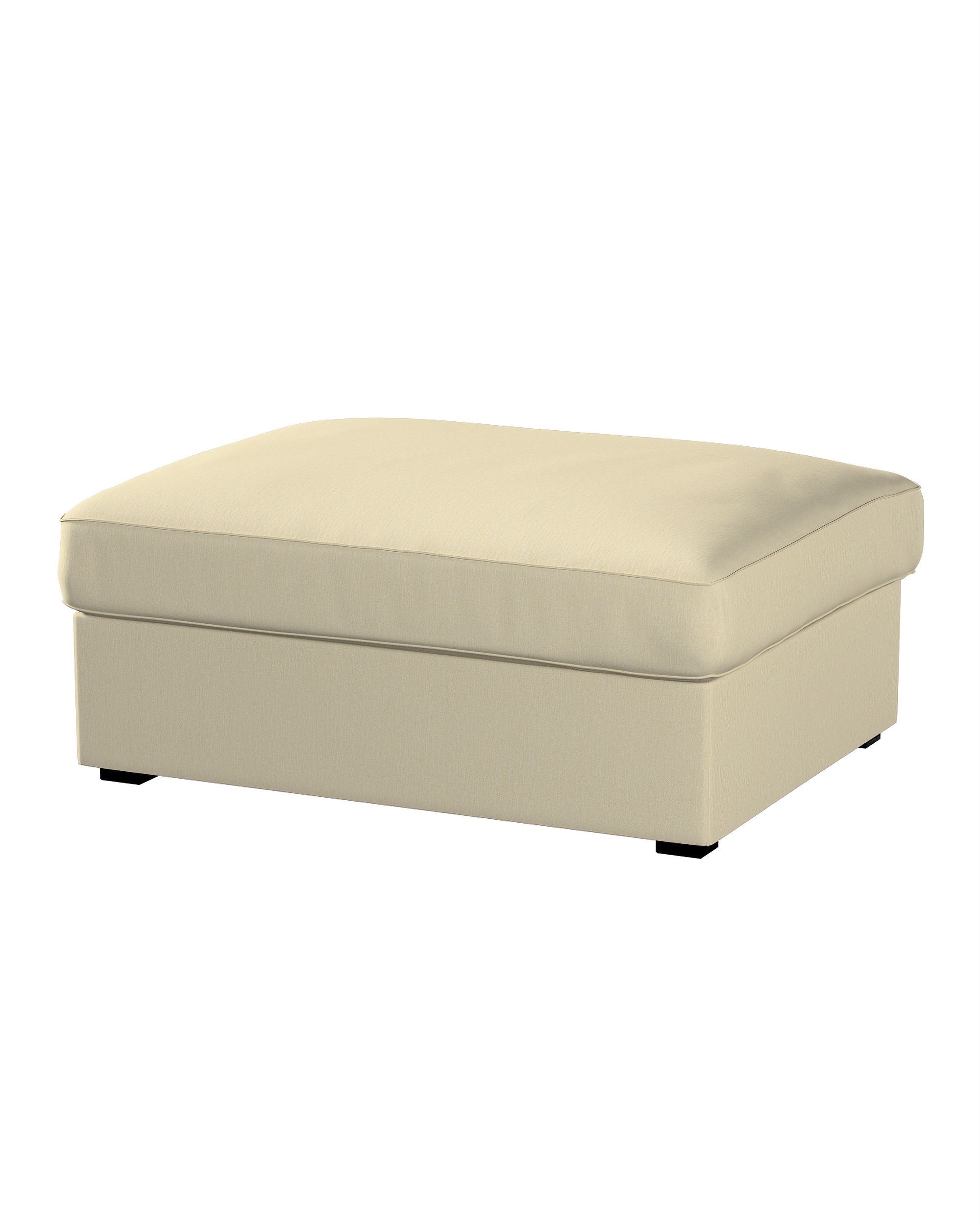 Bezug für Kivik Hocker Farbe creme Stoff glänzend, strukturiert