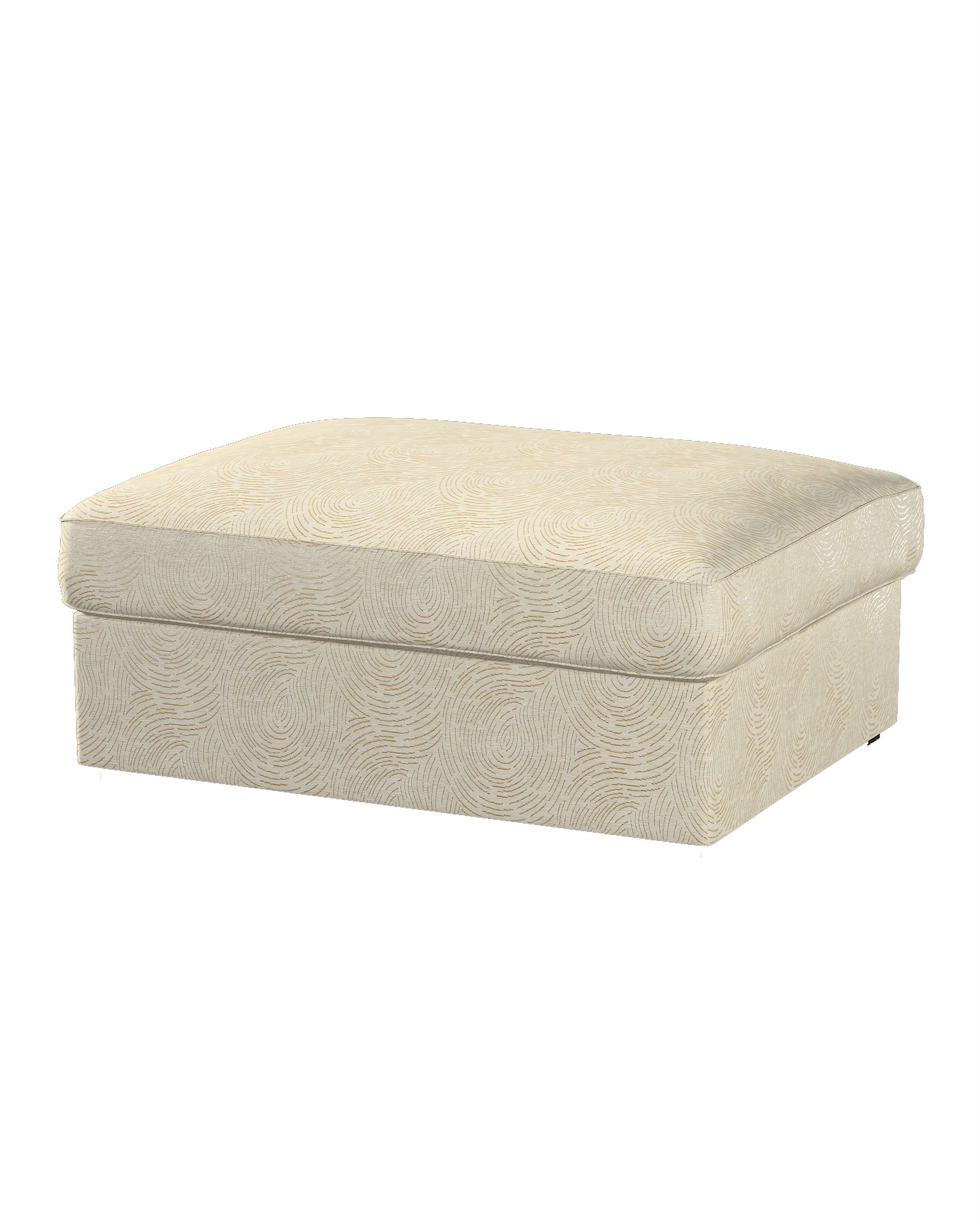 Bezug für Kivik Hocker Farbe beige Stoff glänzend, strukturiert, gemustert