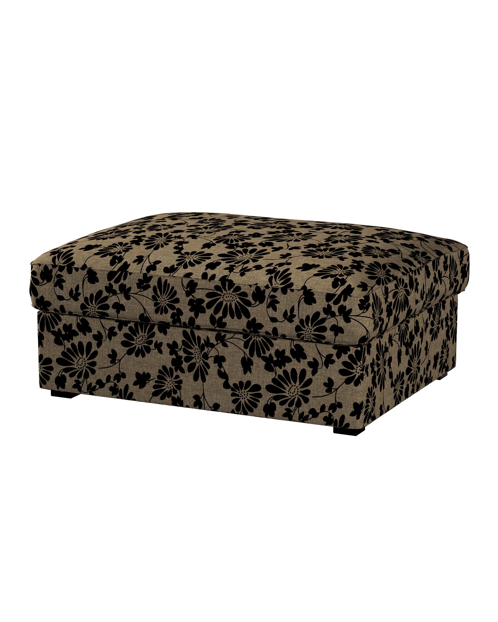 Bezug für Kivik Hocker Farbe beige Stoff strukturiert, gemustert