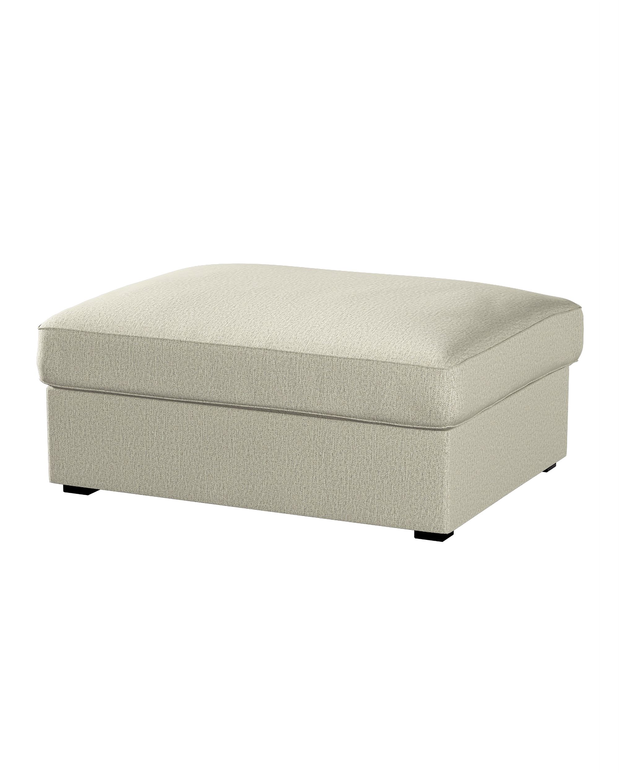 Bezug für Kivik Hocker Farbe beige Stoff strukturiert