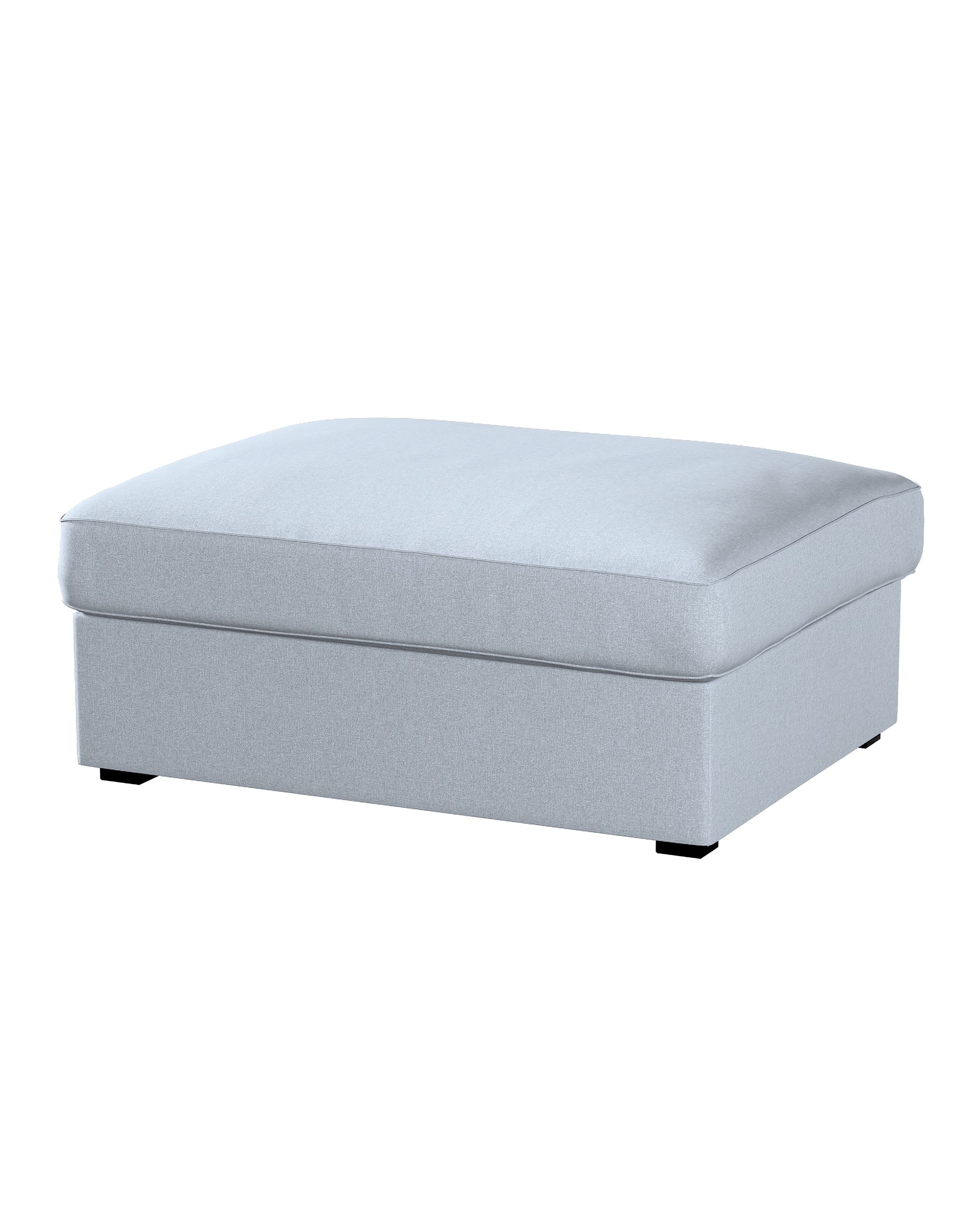 Bezug für Kivik Hocker Farbe blau Stoff strukturiert