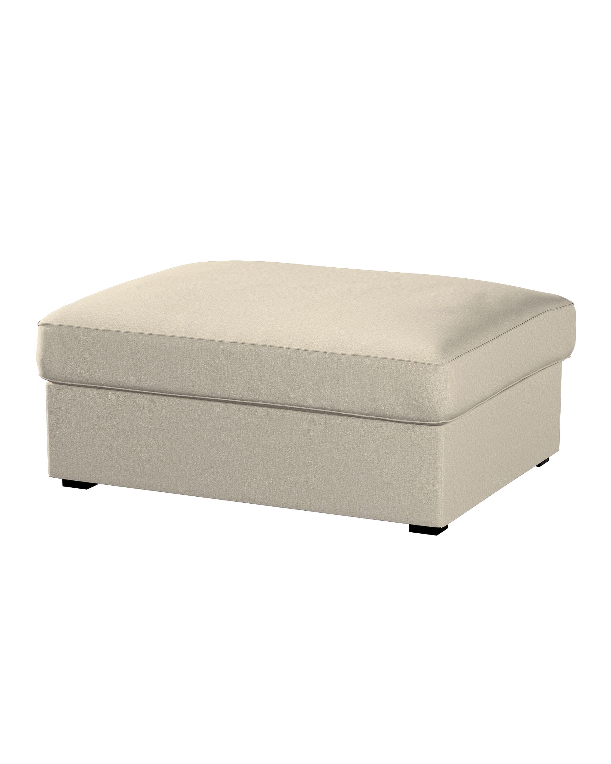 Bezug für Kivik Hocker Farbe beige Stoff strukturiert