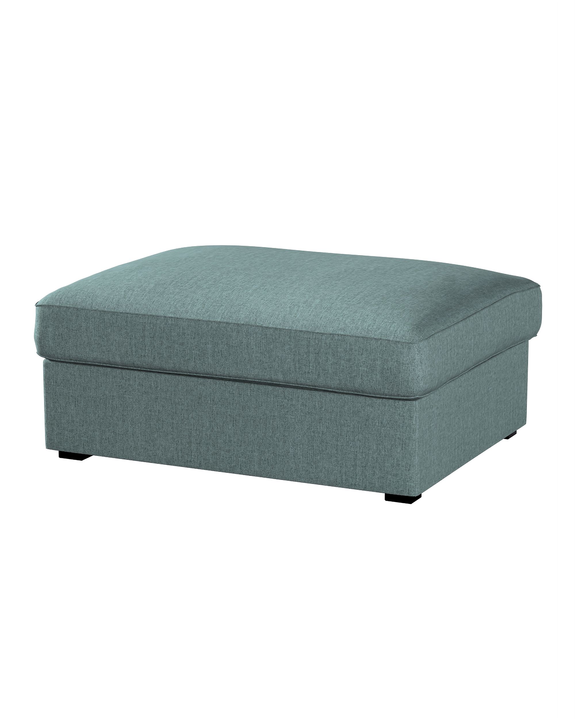 Bezug für Kivik Hocker Farbe blau Stoff strukturiert