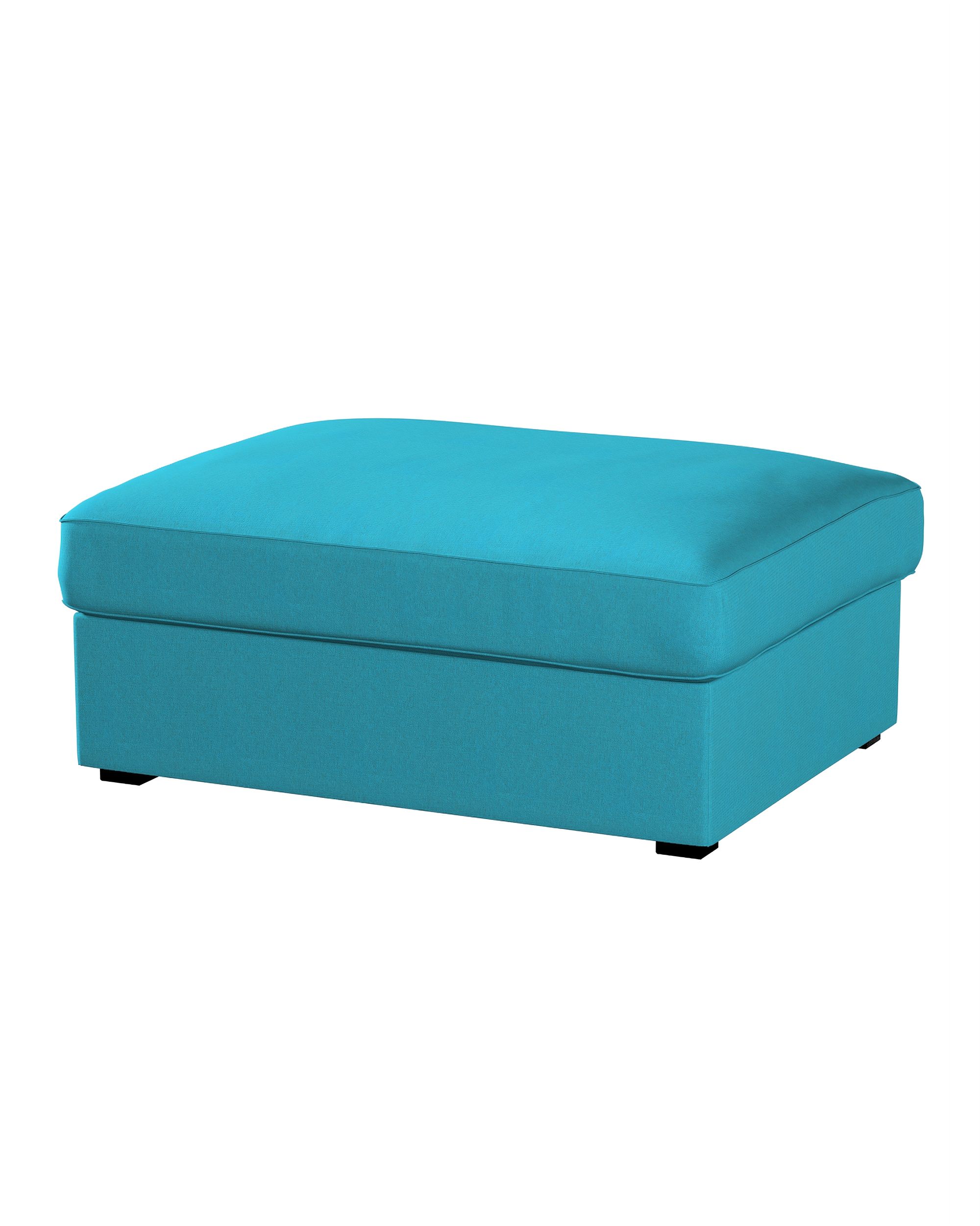 Bezug für Kivik Hocker Farbe blau Stoff strukturiert