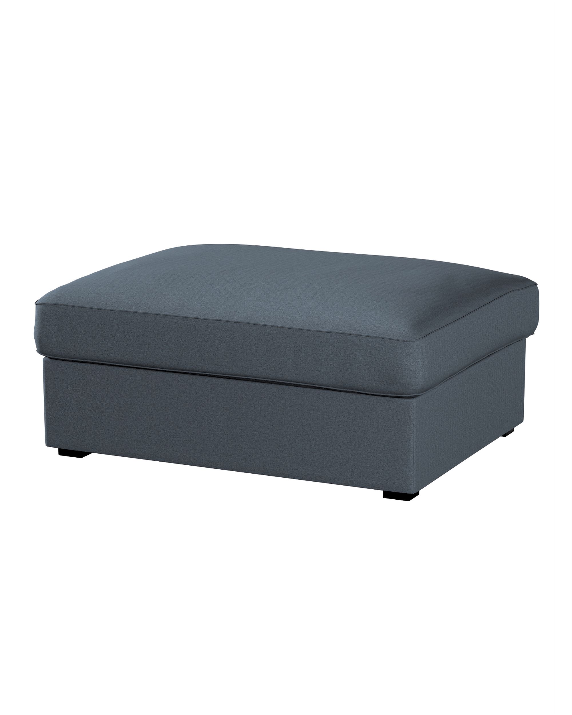 Bezug für Kivik Hocker Farbe blau Stoff strukturiert