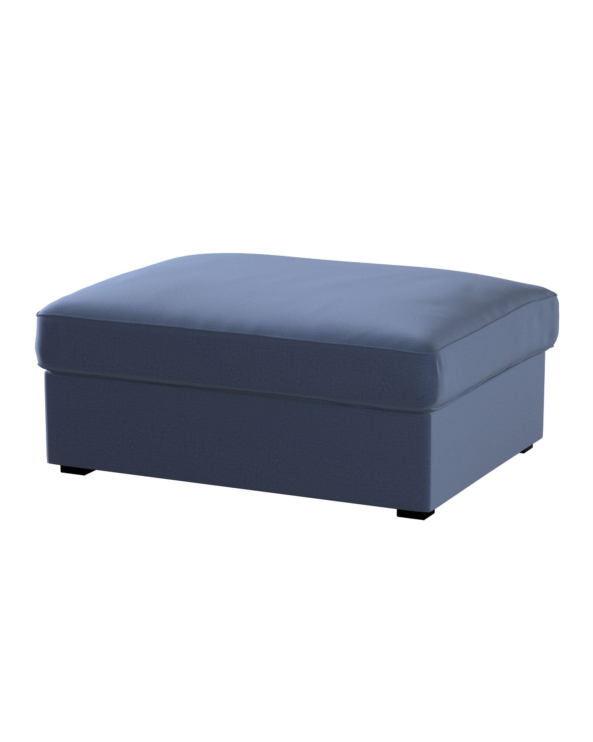 Bezug für Kivik Hocker Farbe dunkelblau Stoff samt