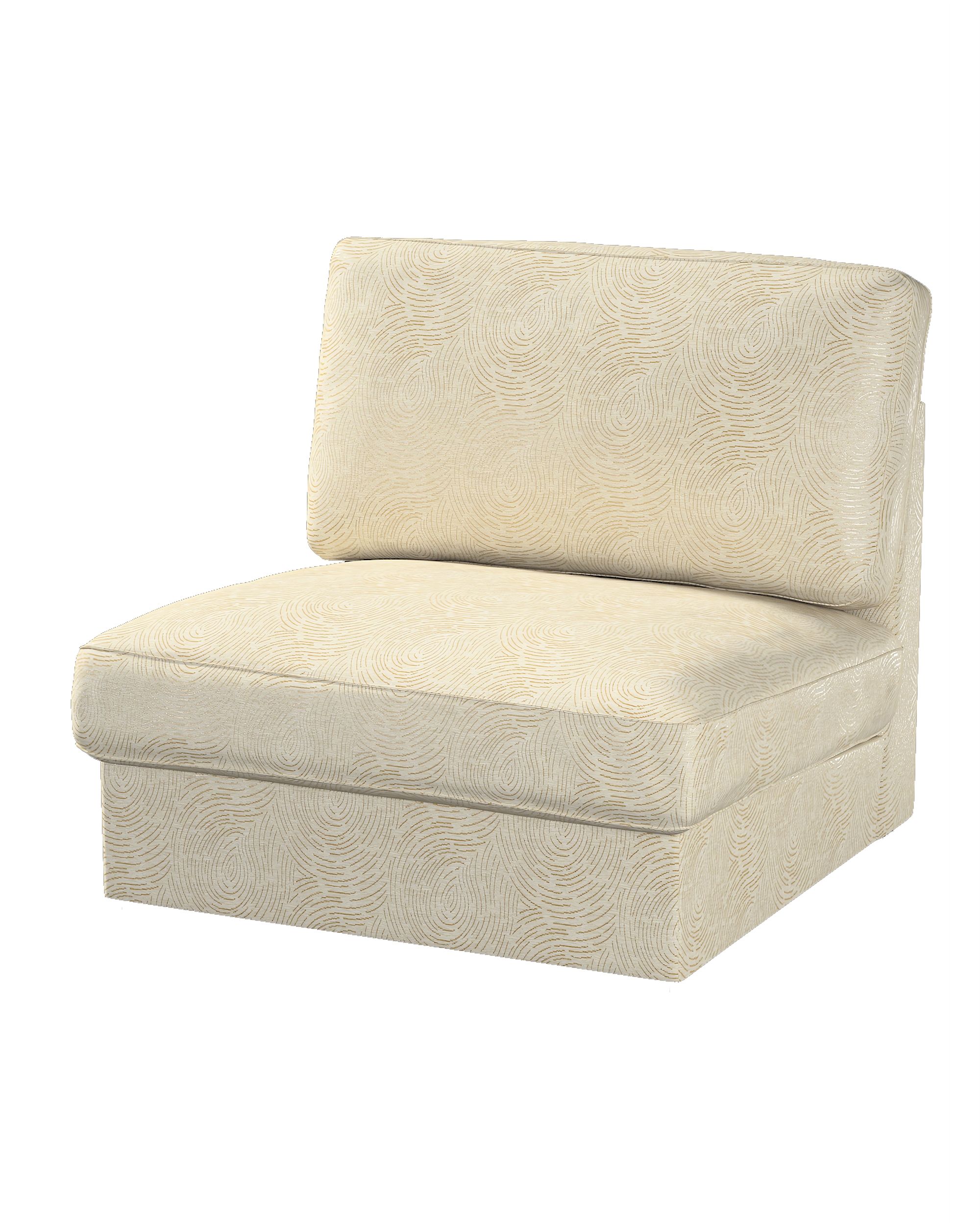 Bezug für Kivik Sessel nicht ausklappbar Farbe beige Stoff glänzend, strukturiert, gemustert