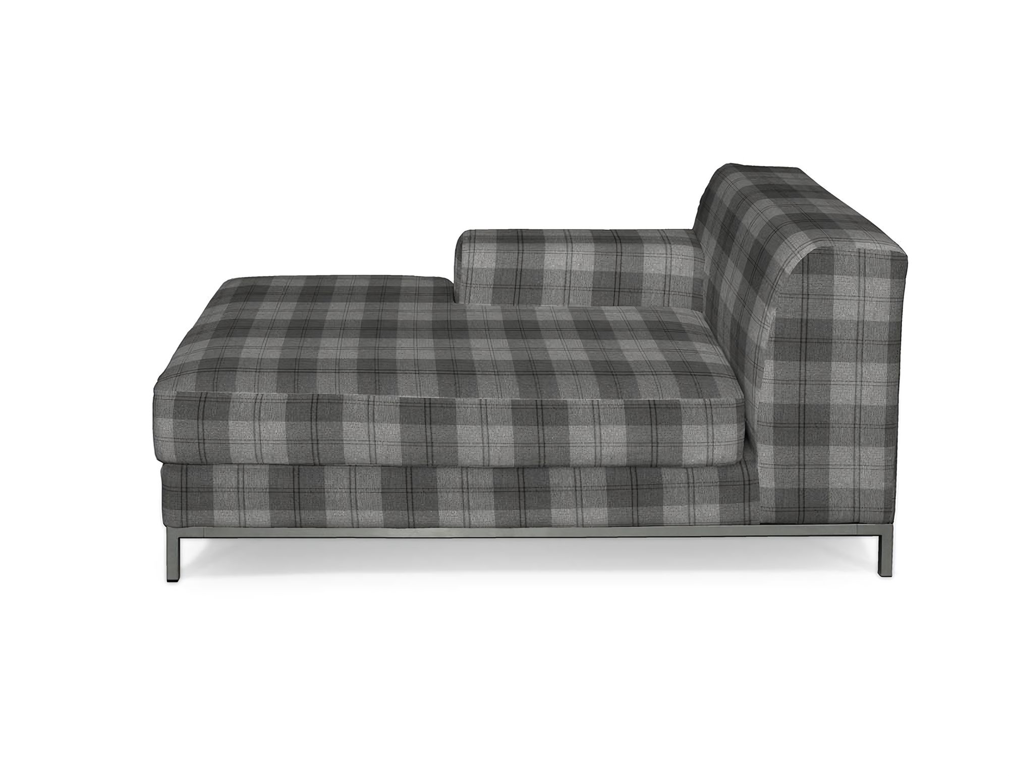 Bezug für Kramfors Sofa Recamiere links Farbe grau Stoff strukturiert, gemustert