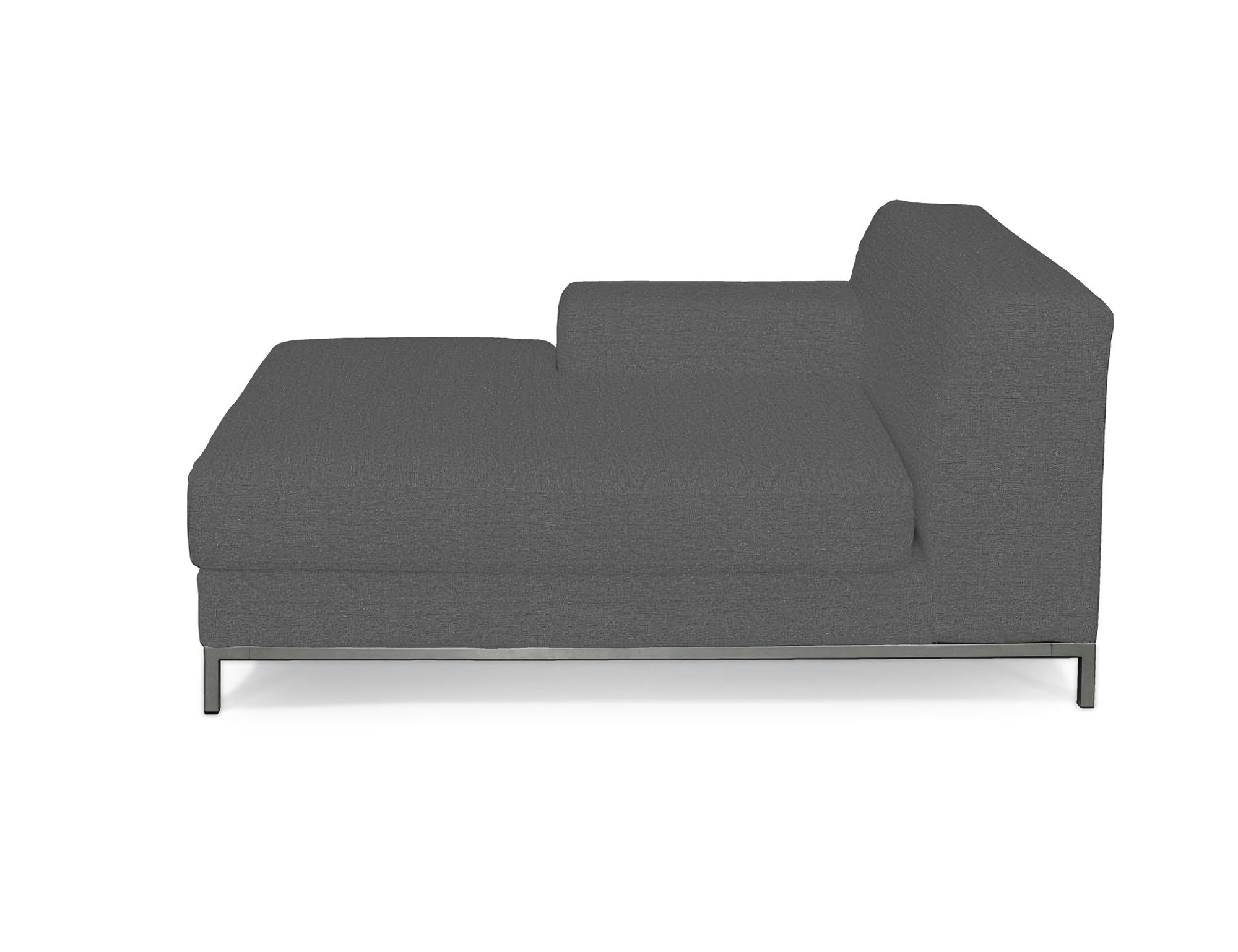 Bezug für Kramfors Sofa Recamiere links Farbe grau Stoff strukturiert