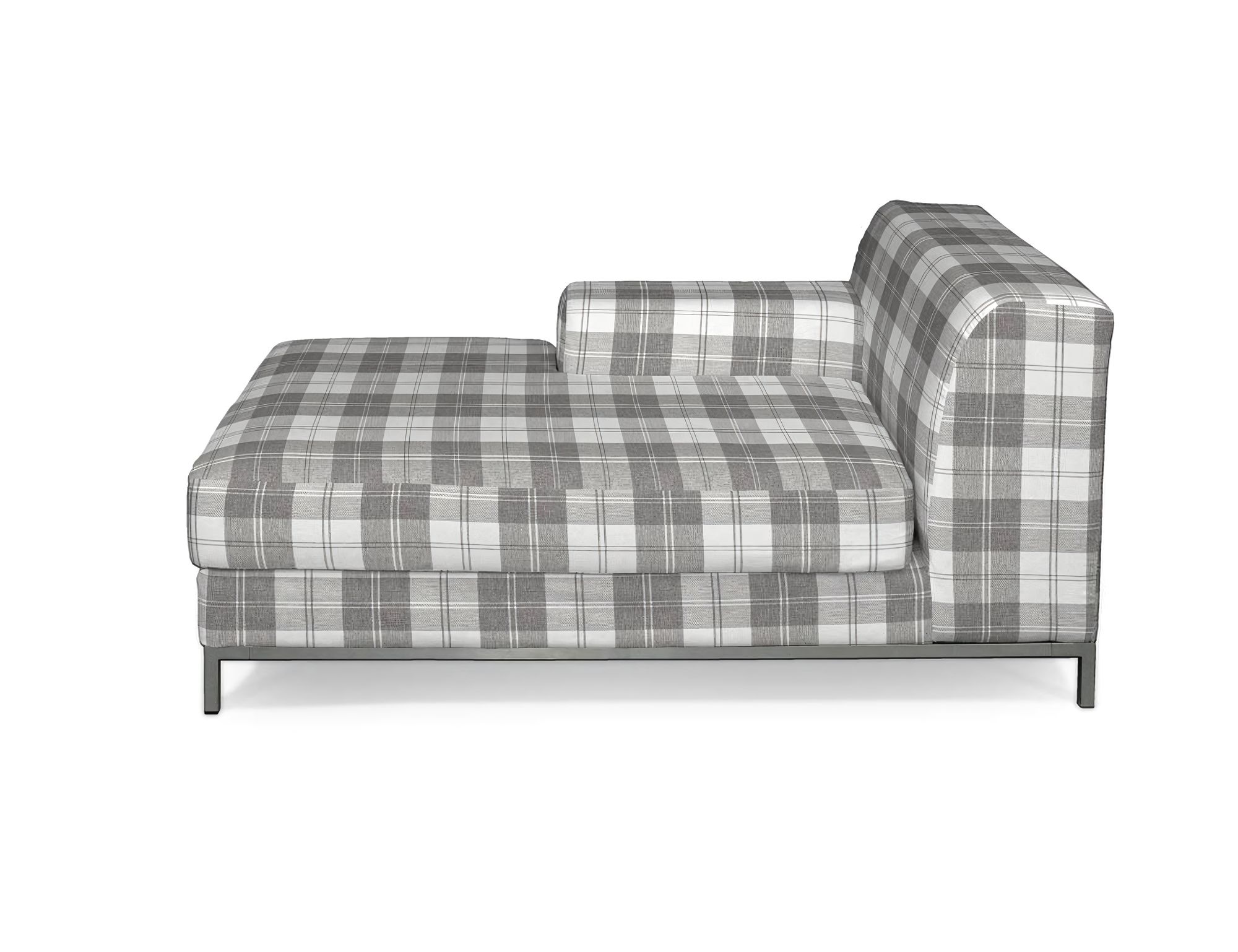 Bezug für Kramfors Sofa Recamiere links Farbe grau Stoff strukturiert, gemustert