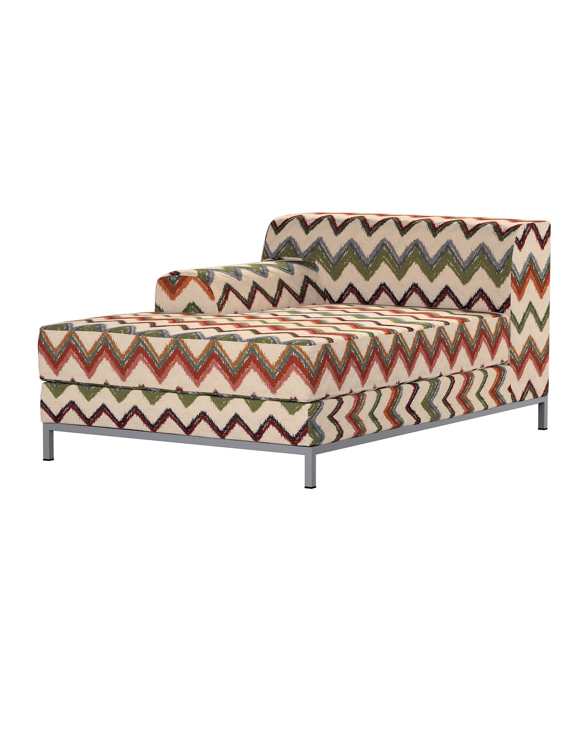 Bezug für Kramfors Sofa Recamiere links Farbe bunt Stoff strukturiert, gemustert