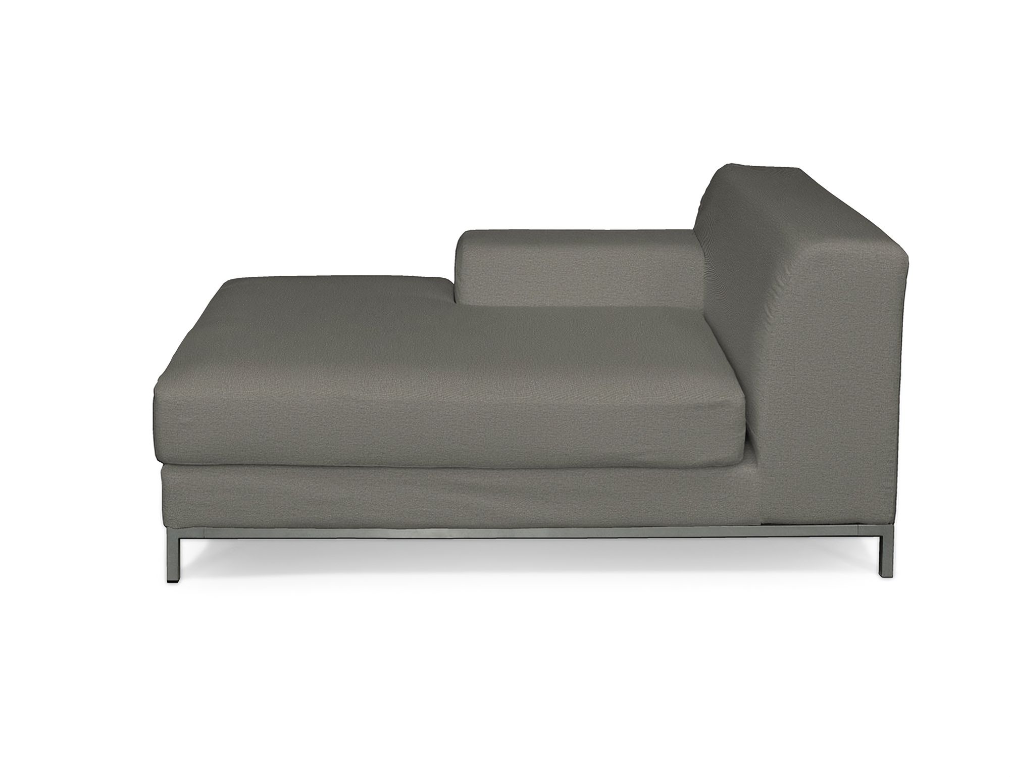 Bezug für Kramfors Sofa Recamiere links Farbe grau Stoff strukturiert