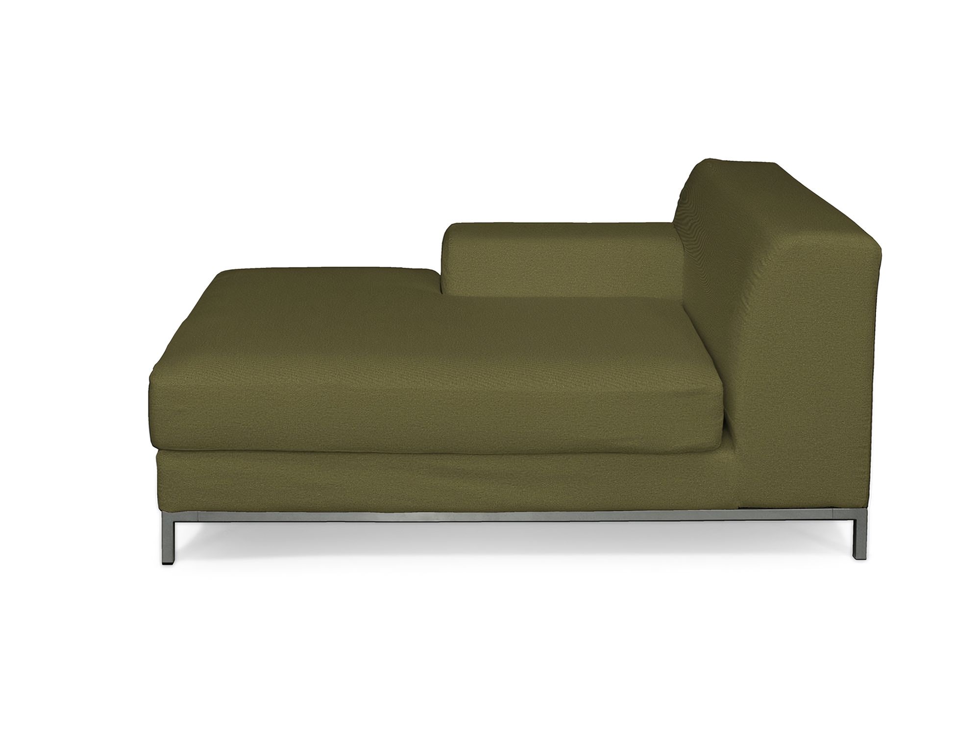 Bezug für Kramfors Sofa Recamiere links Farbe grün Stoff strukturiert