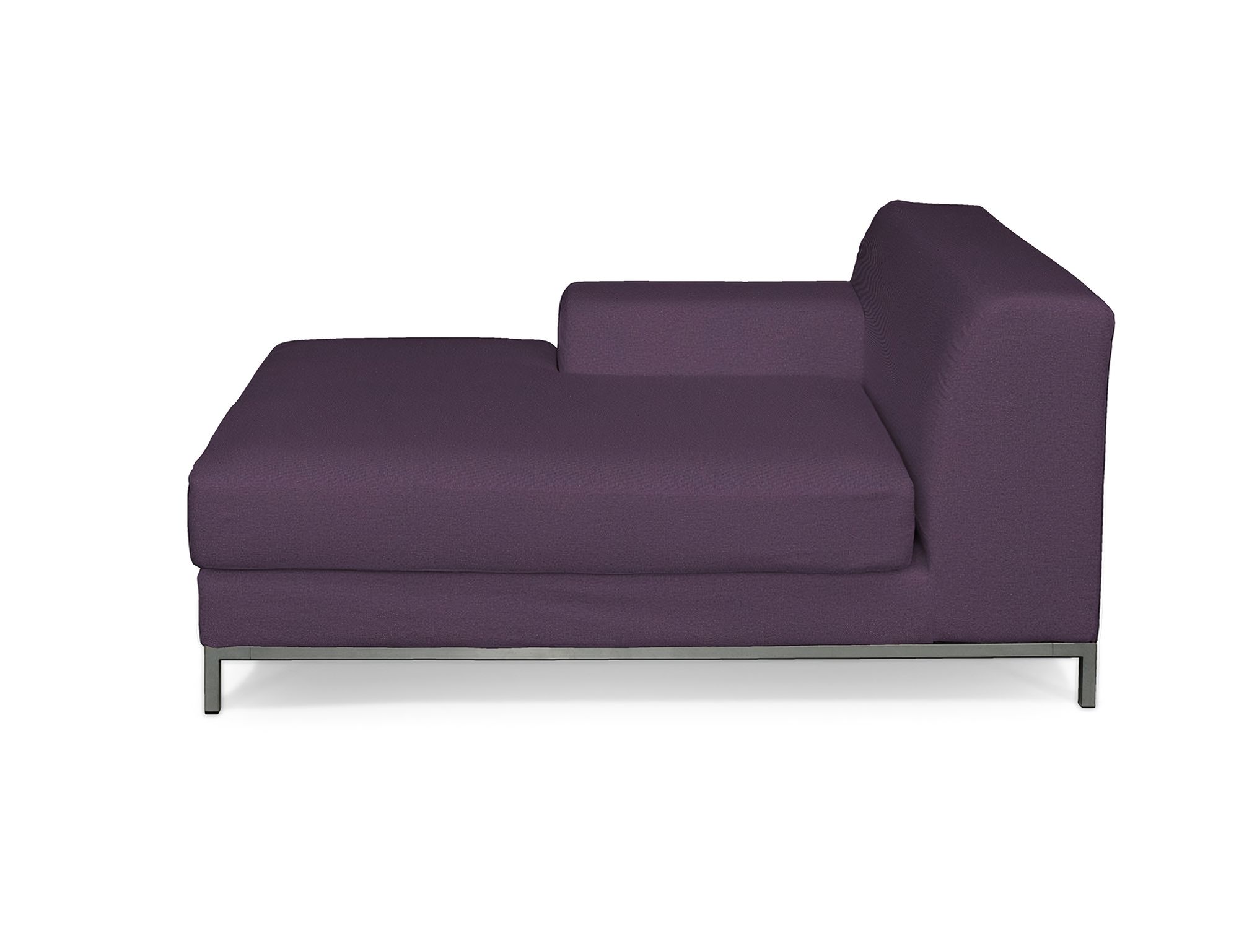 Bezug für Kramfors Sofa Recamiere links Farbe violett Stoff strukturiert