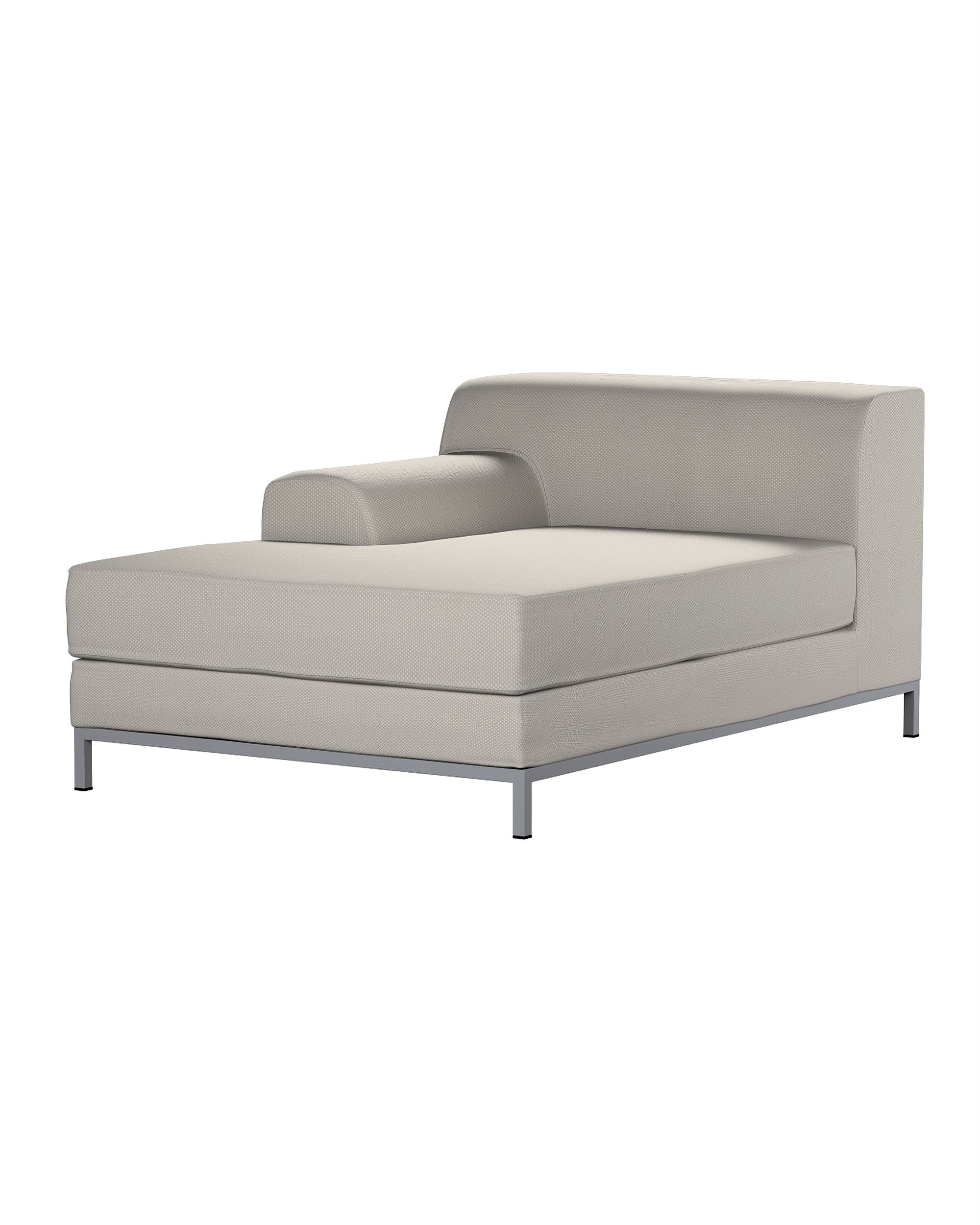 Bezug für Kramfors Sofa Recamiere links Farbe grau Stoff strukturiert