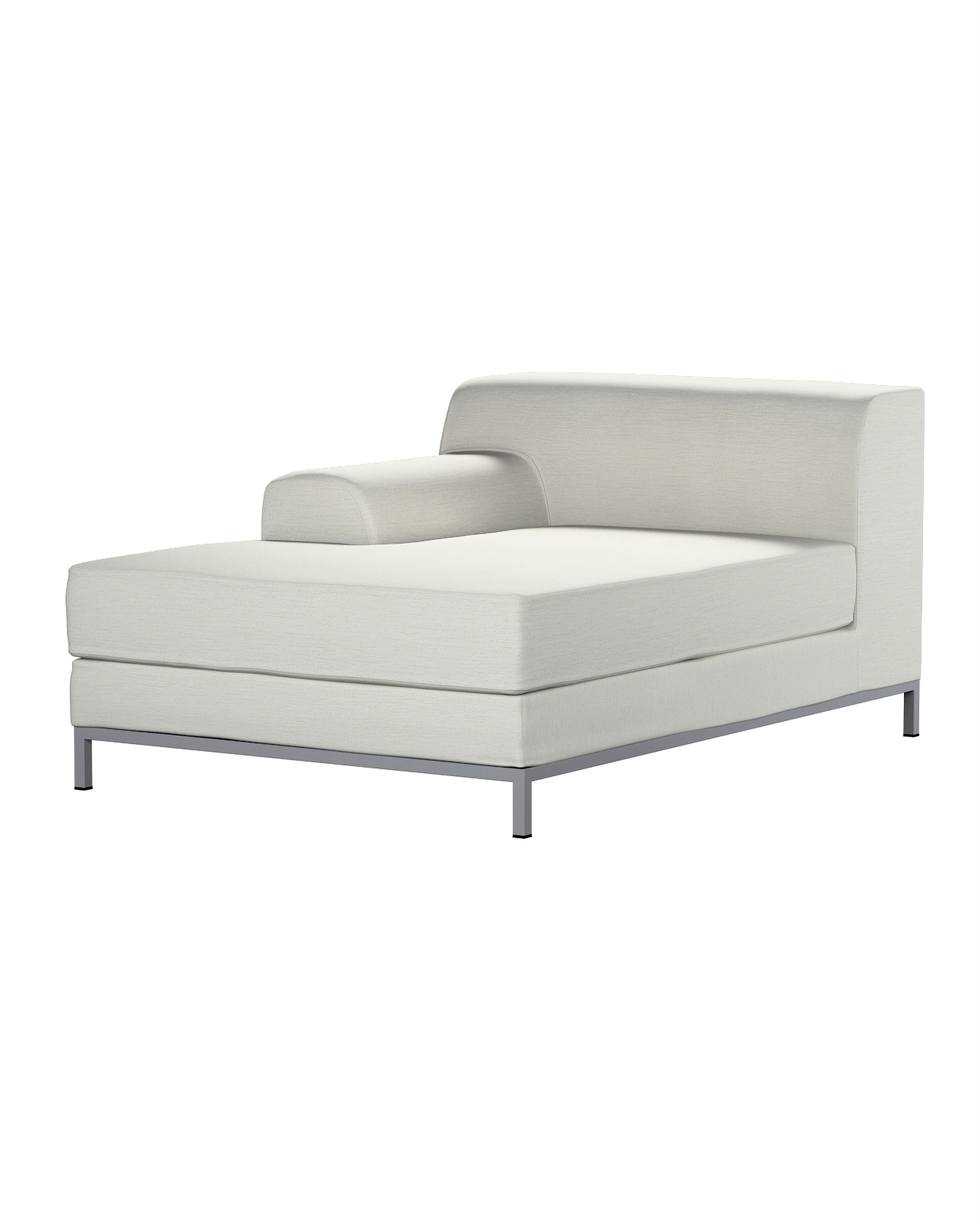 Bezug für Kramfors Sofa Recamiere links Farbe grau Stoff glänzend, strukturiert, samt