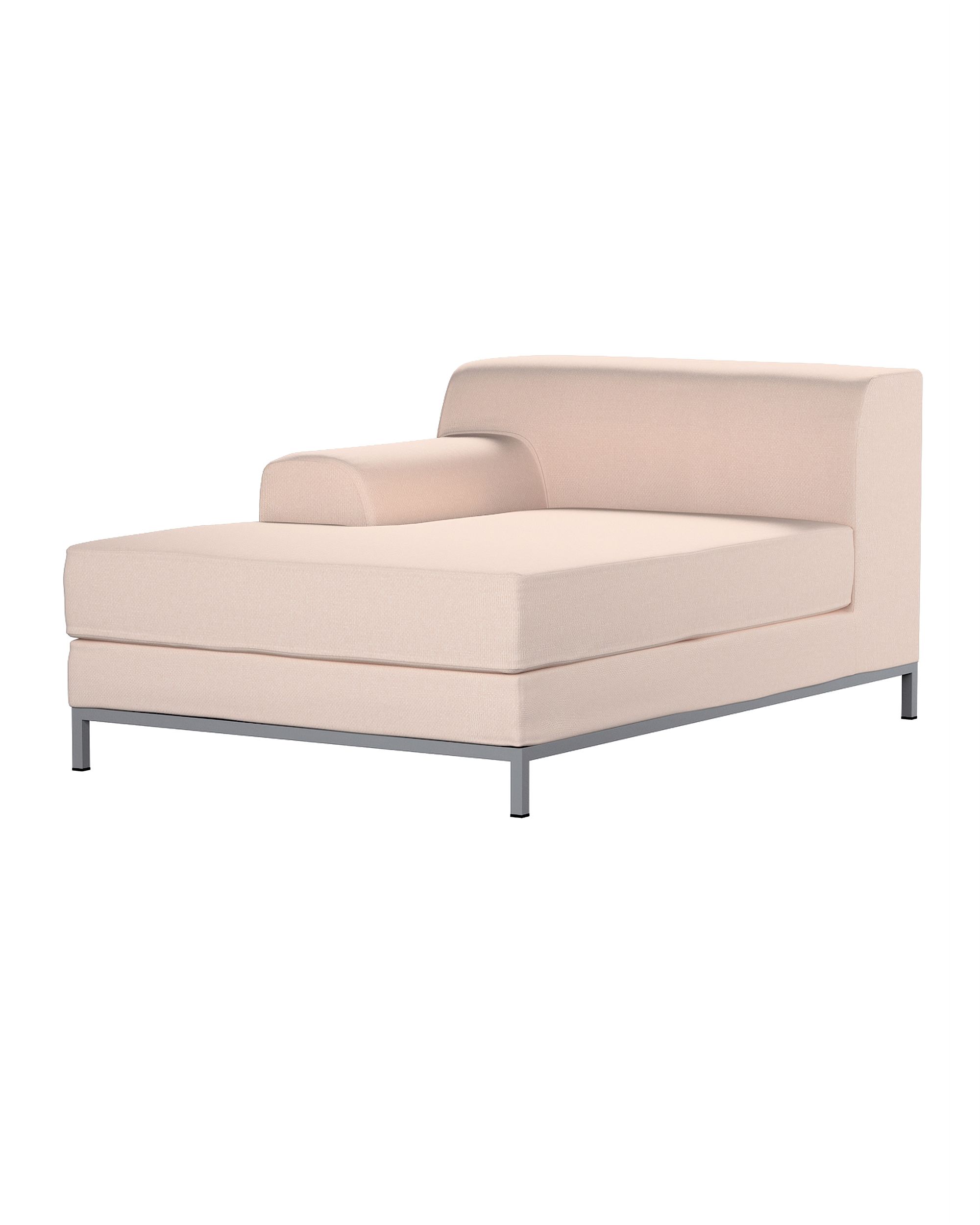 Bezug für Kramfors Sofa Recamiere links Farbe rosa Stoff strukturiert