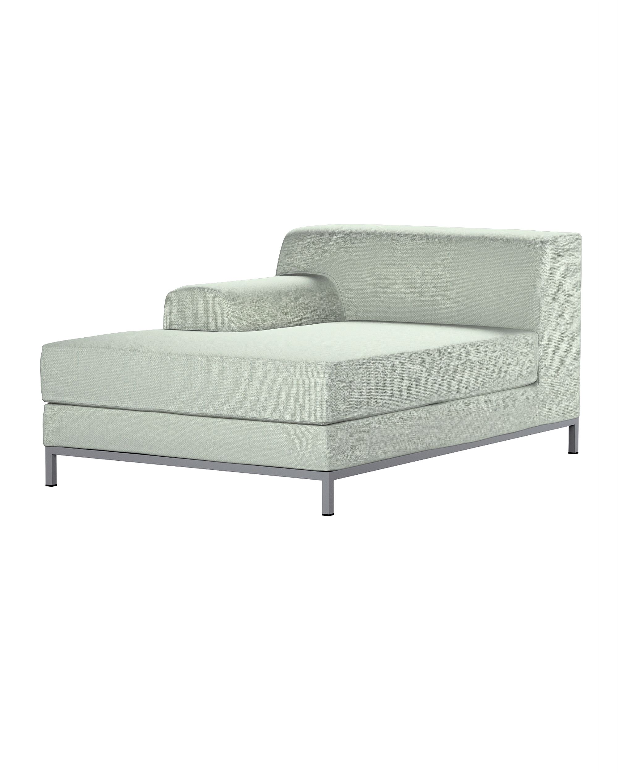 Bezug für Kramfors Sofa Recamiere links Farbe blau Stoff strukturiert