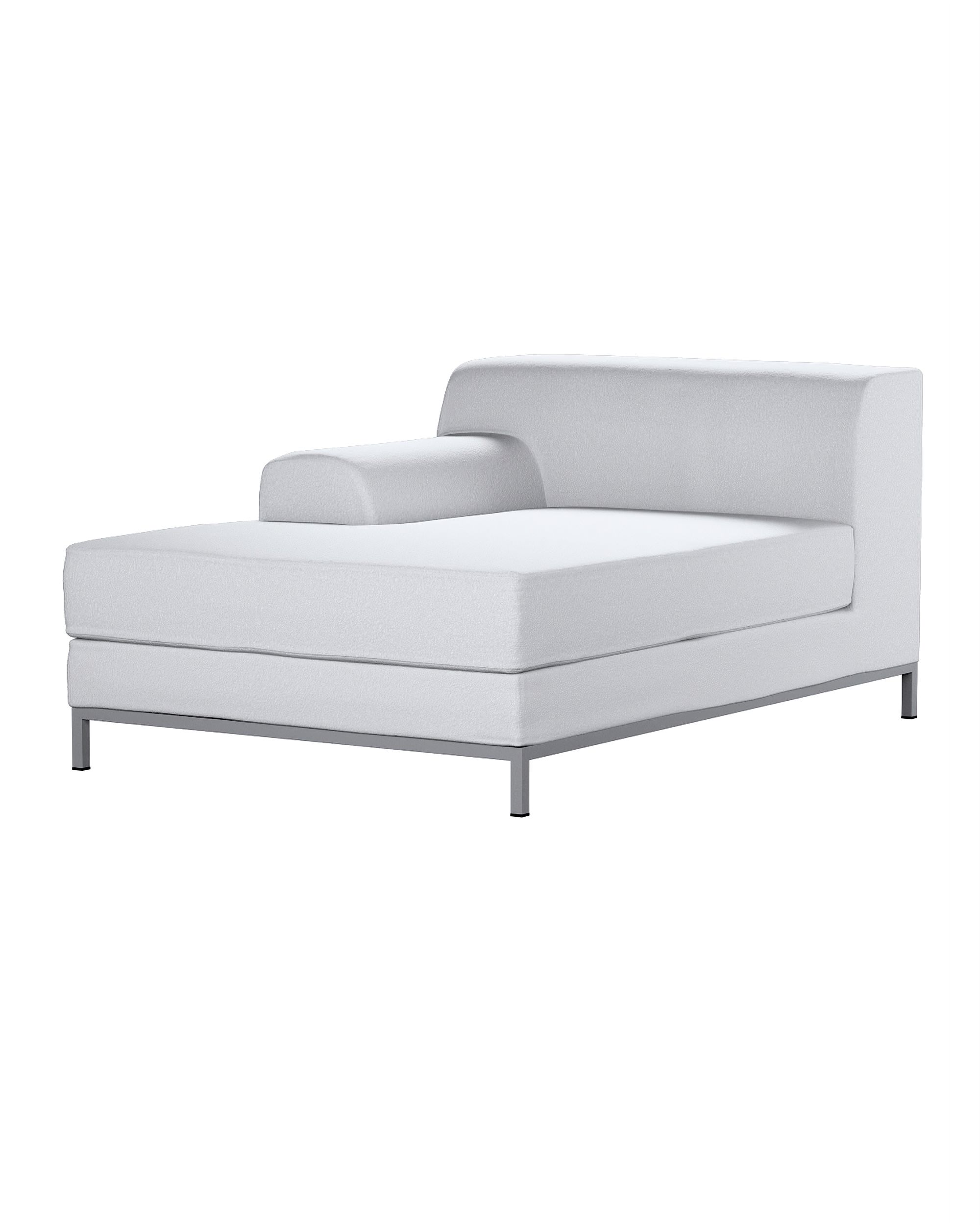 Bezug für Kramfors Sofa Recamiere links Farbe weiß Stoff strukturiert