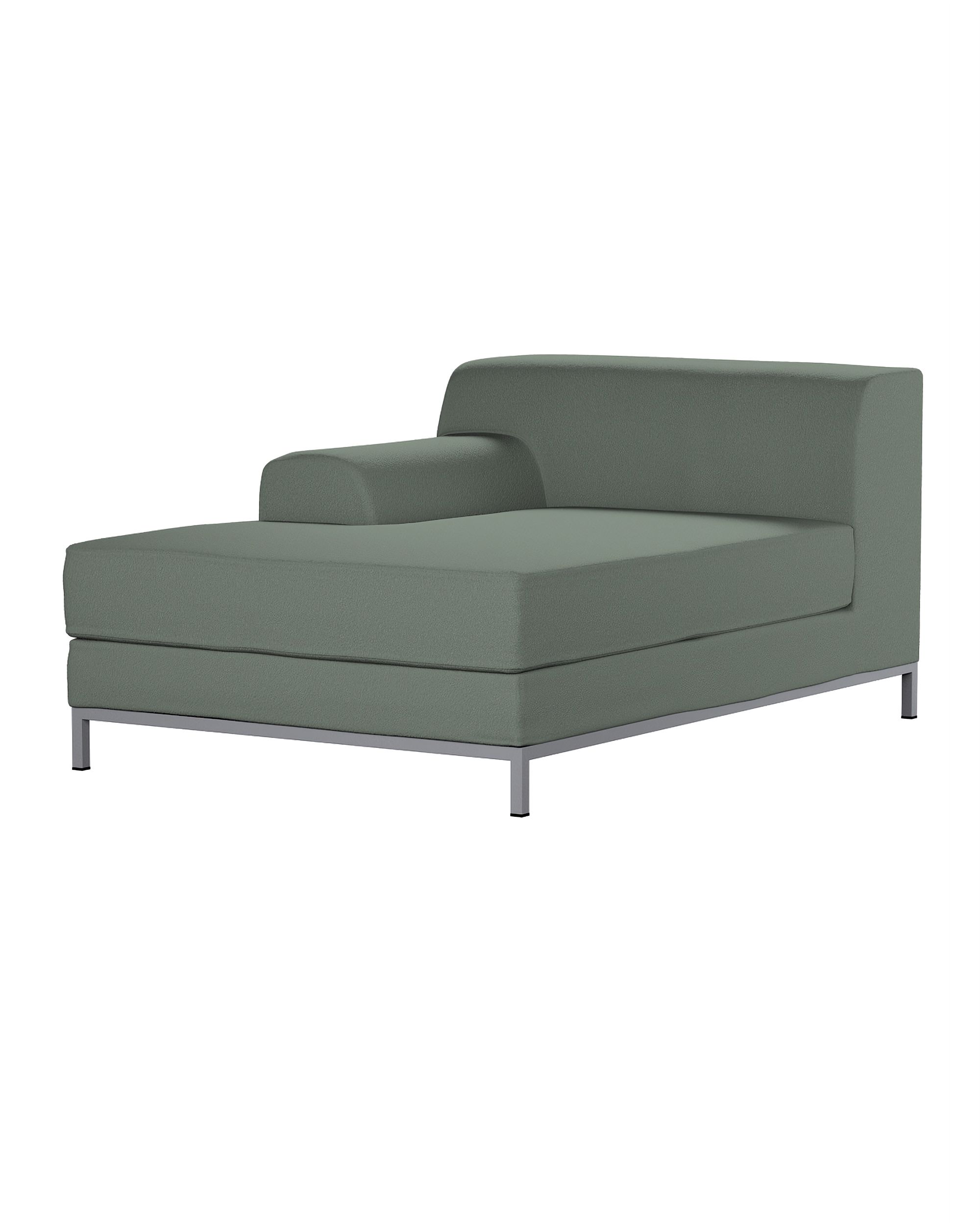 Bezug für Kramfors Sofa Recamiere links Farbe grün Stoff strukturiert