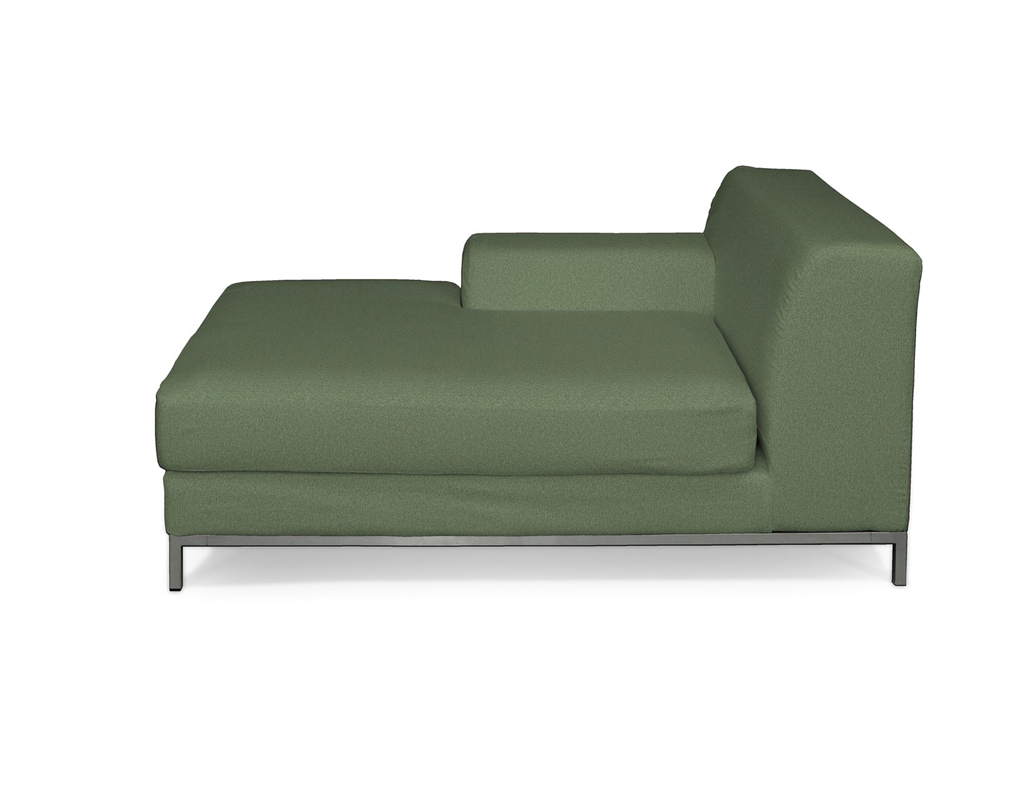 Bezug für Kramfors Sofa Recamiere links Farbe grün Stoff strukturiert