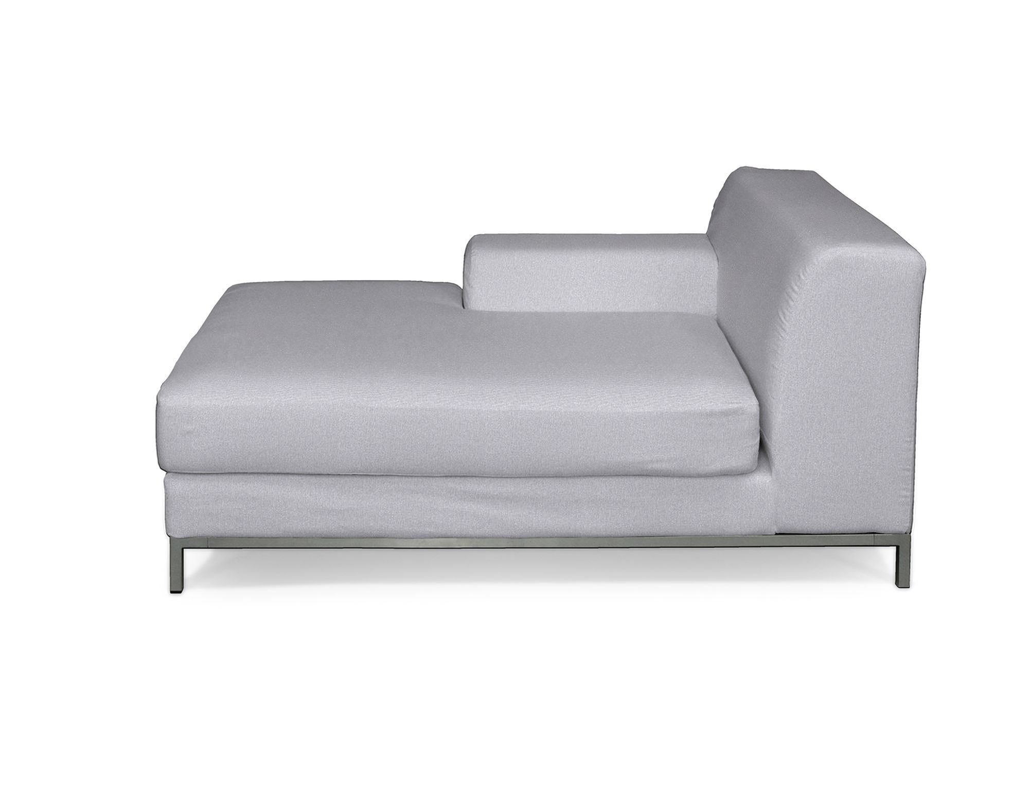 Bezug für Kramfors Sofa Recamiere links Farbe grau Stoff strukturiert
