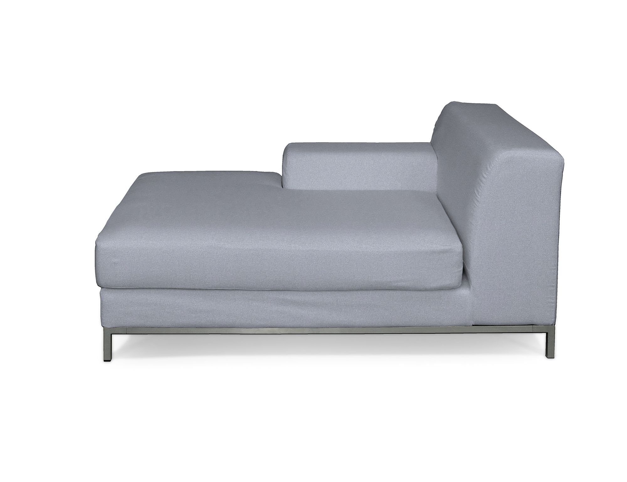 Bezug für Kramfors Sofa Recamiere links Farbe blau Stoff strukturiert