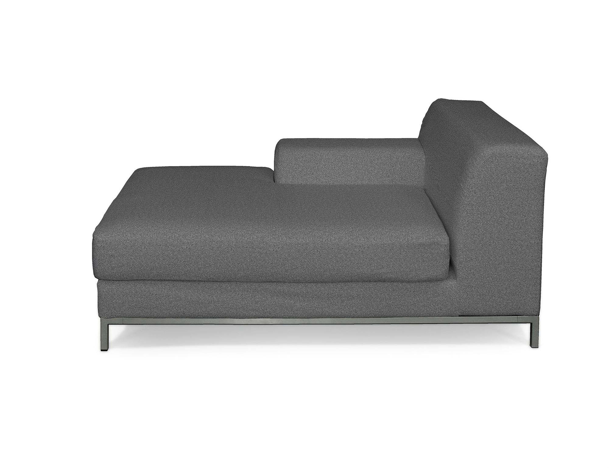 Bezug für Kramfors Sofa Recamiere links Farbe grau Stoff strukturiert