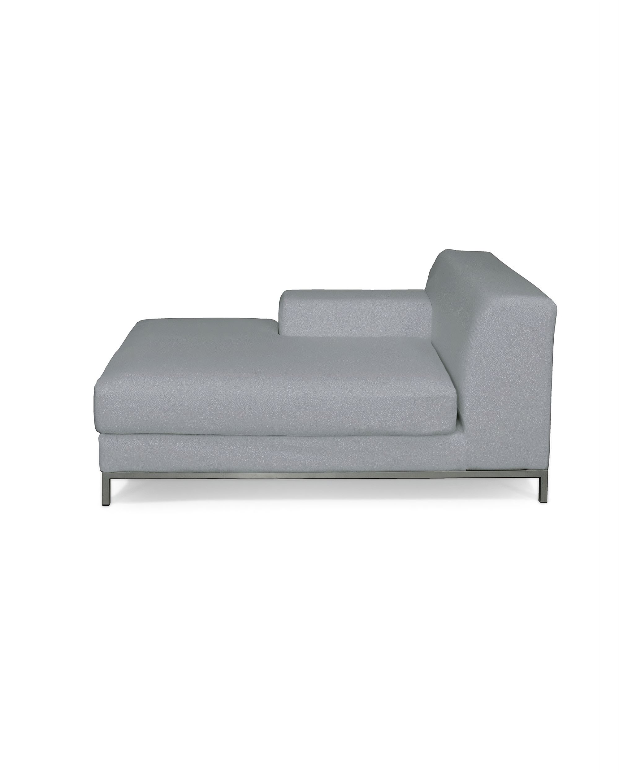 Bezug für Kramfors Sofa Recamiere links Farbe grau Stoff strukturiert