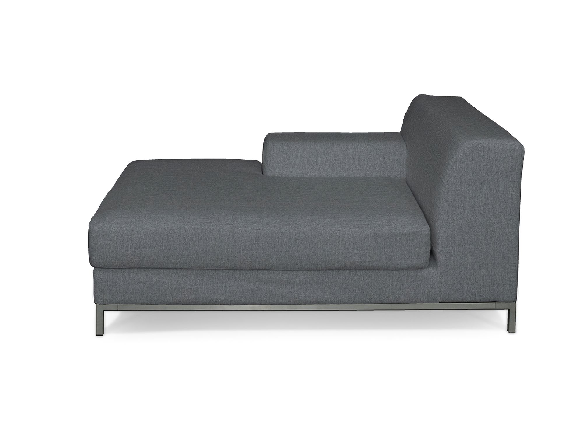Bezug für Kramfors Sofa Recamiere links Farbe grau Stoff strukturiert