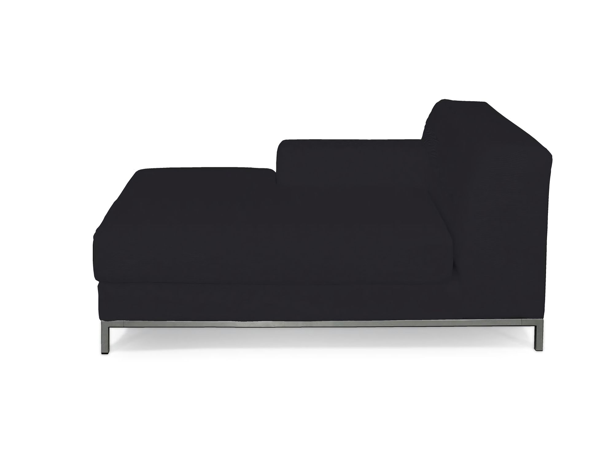 Bezug für Kramfors Sofa Recamiere links Farbe schwarz Stoff strukturiert