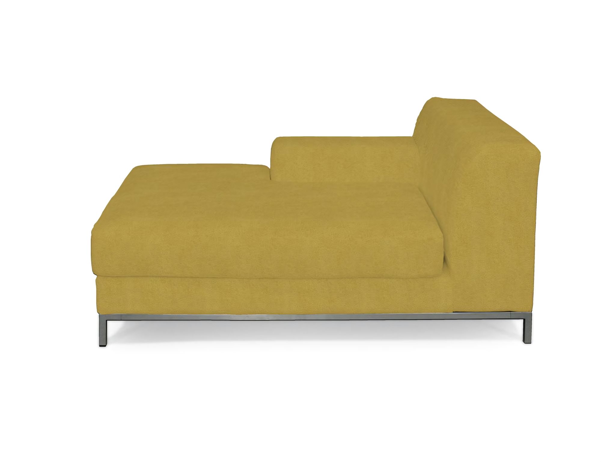 Bezug für Kramfors Sofa Recamiere links Farbe gelb Stoff strukturiert