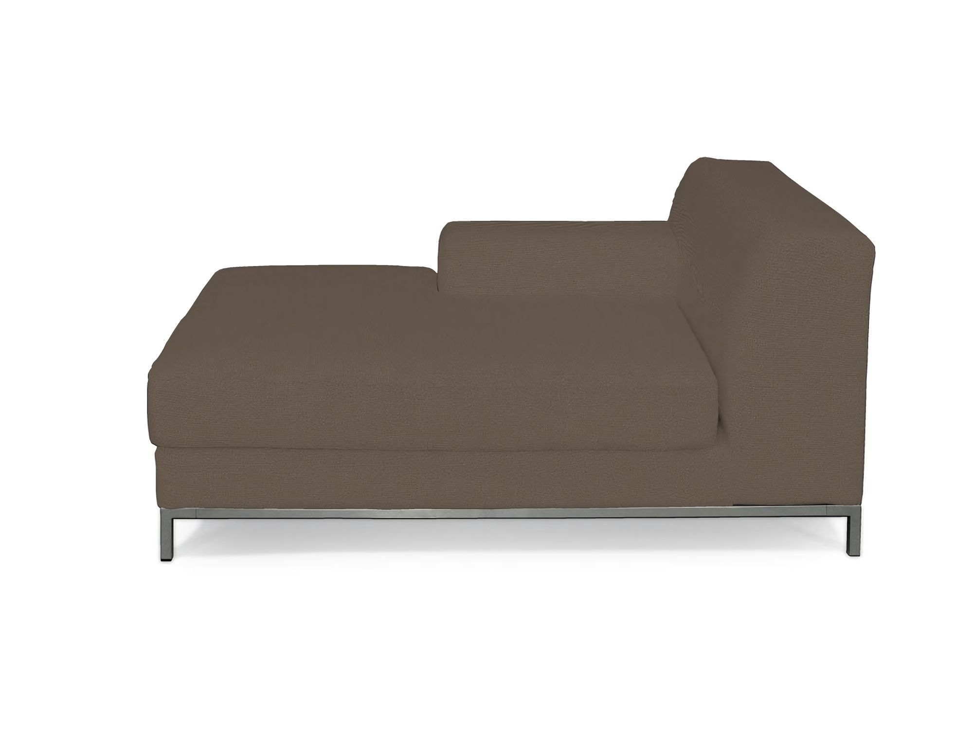 Bezug für Kramfors Sofa Recamiere links Farbe braun Stoff strukturiert