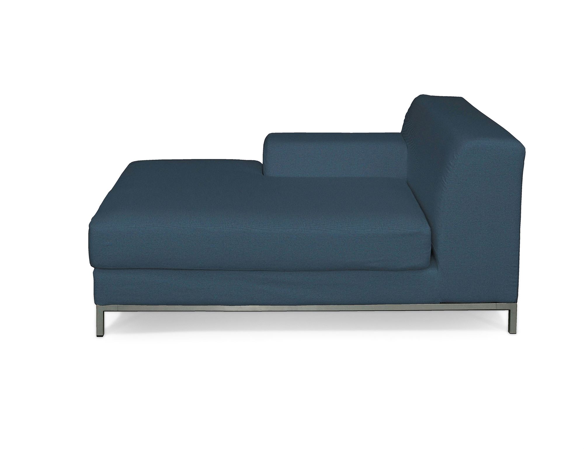 Bezug für Kramfors Sofa Recamiere links Farbe blau Stoff strukturiert