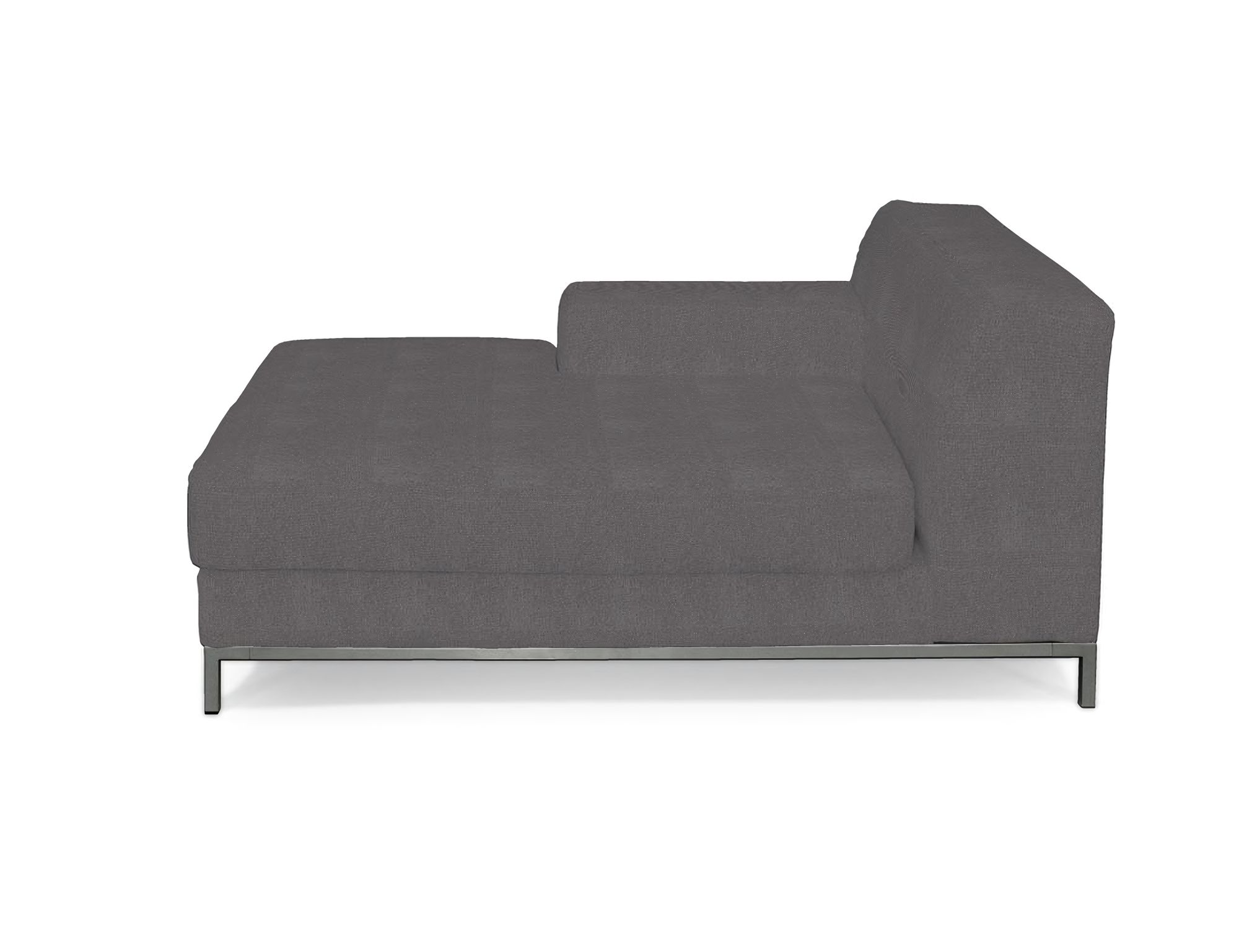 Bezug für Kramfors Sofa Recamiere links Farbe grau Stoff strukturiert