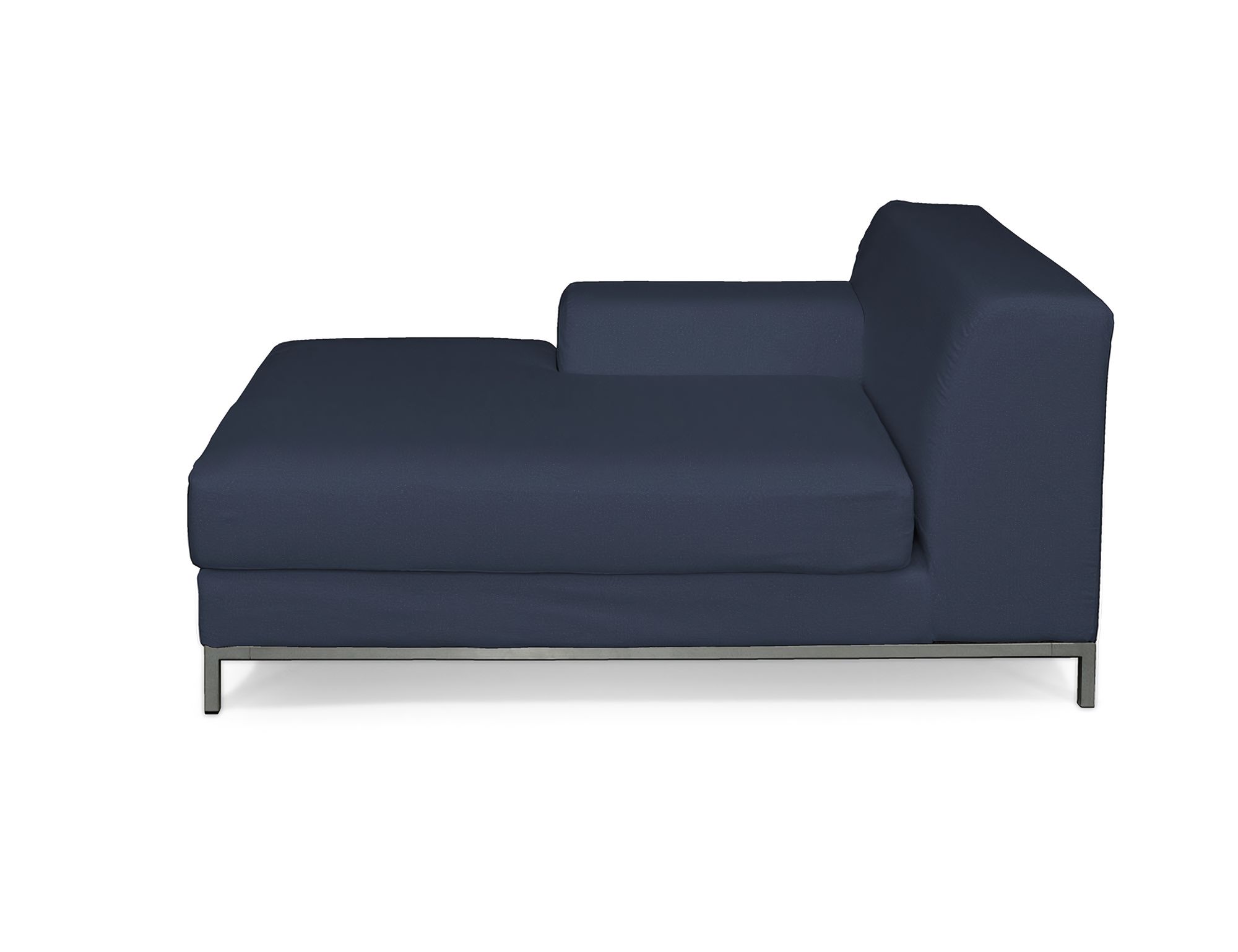Bezug für Kramfors Sofa Recamiere links Farbe dunkelblau Stoff samt