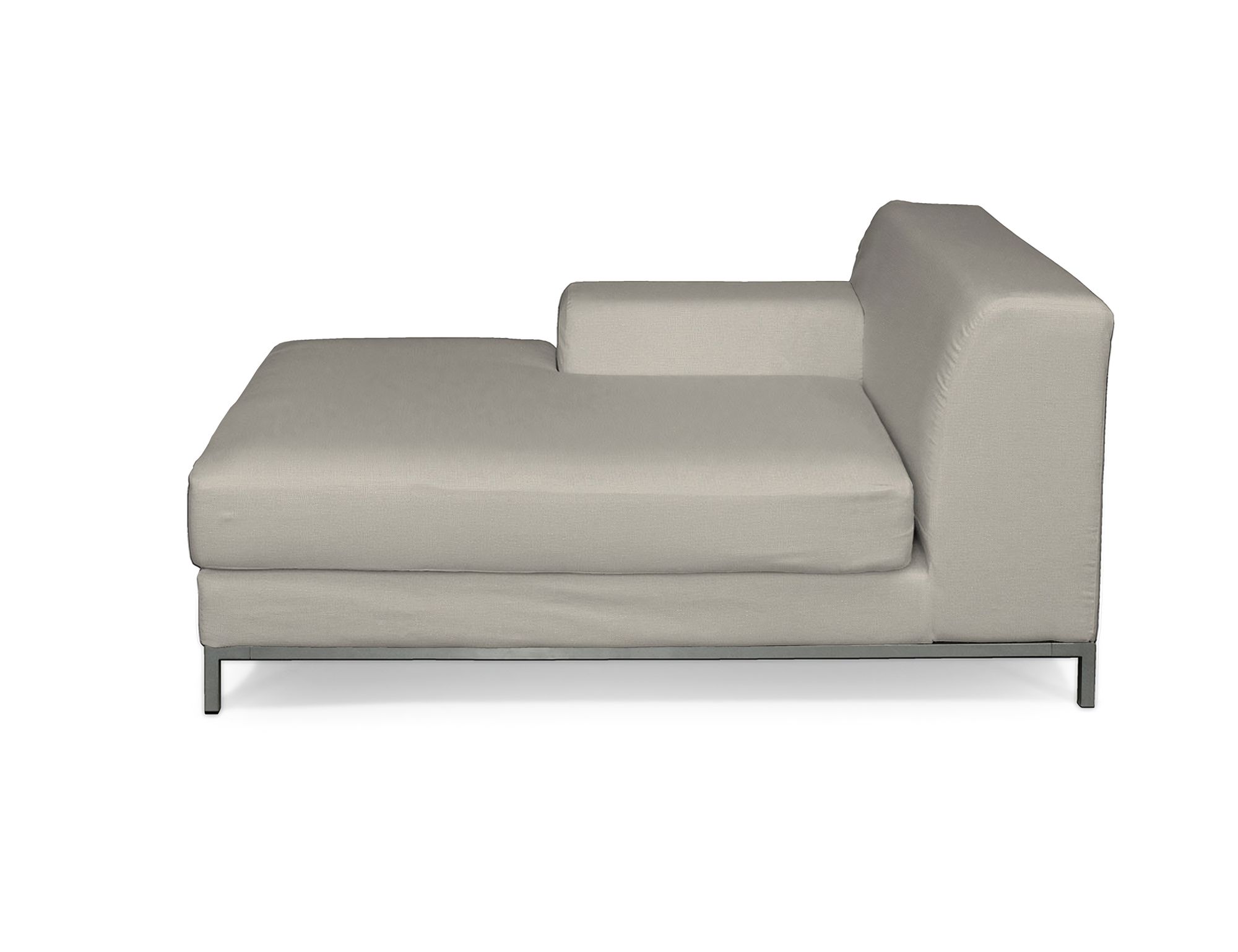 Bezug für Kramfors Sofa Recamiere links Farbe grau Stoff samt