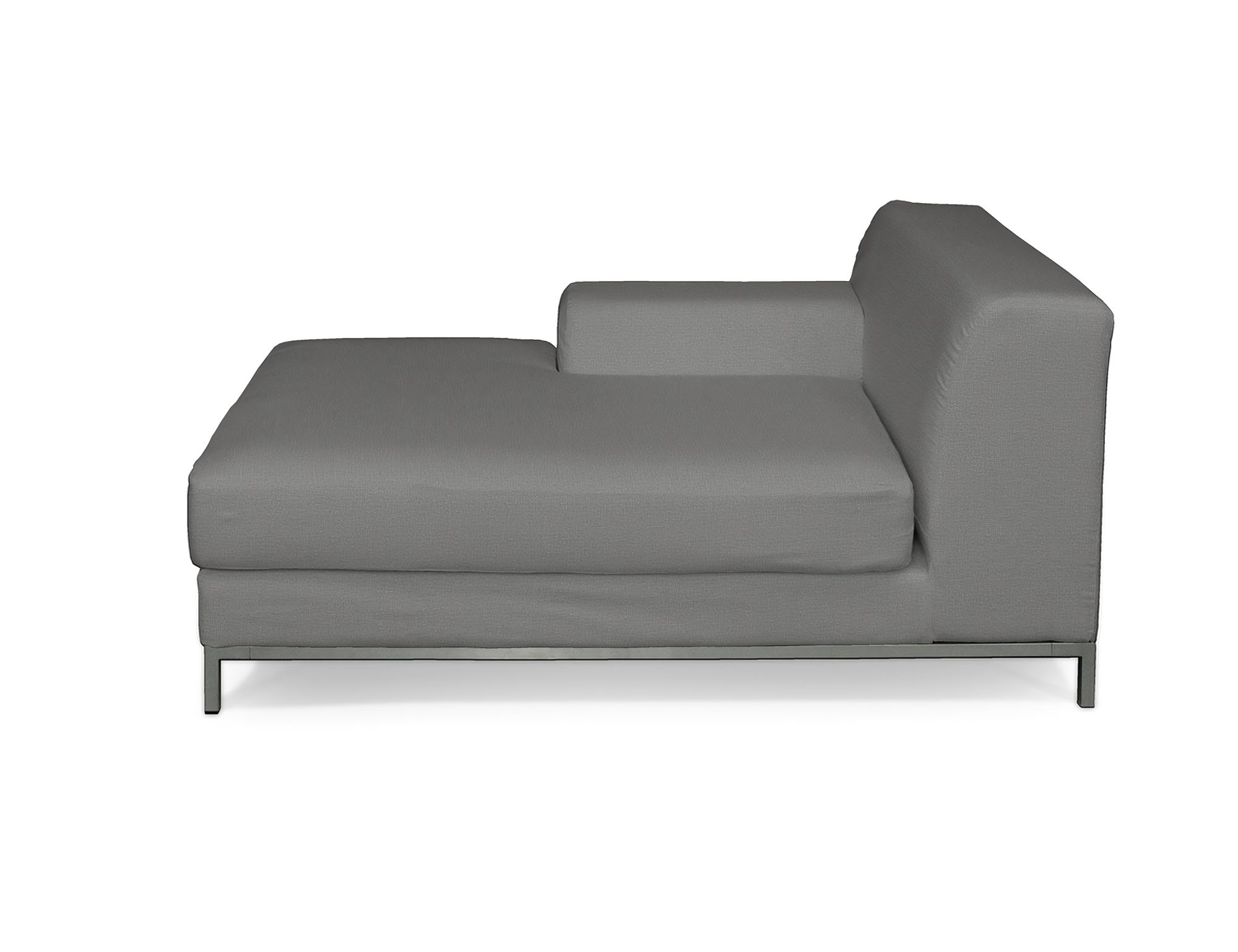 Bezug für Kramfors Sofa Recamiere links Farbe grau Stoff samt