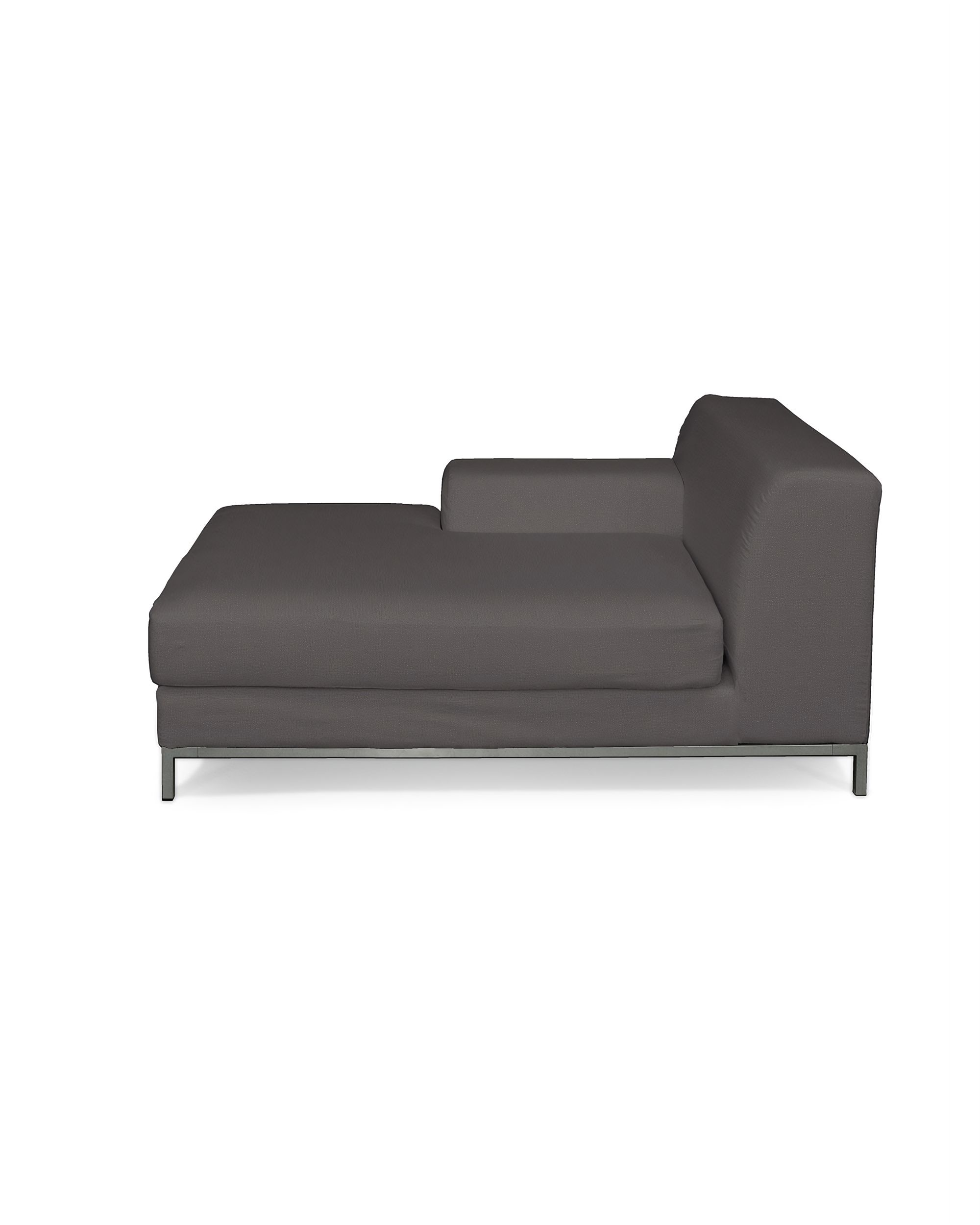 Bezug für Kramfors Sofa Recamiere links Farbe braun Stoff samt