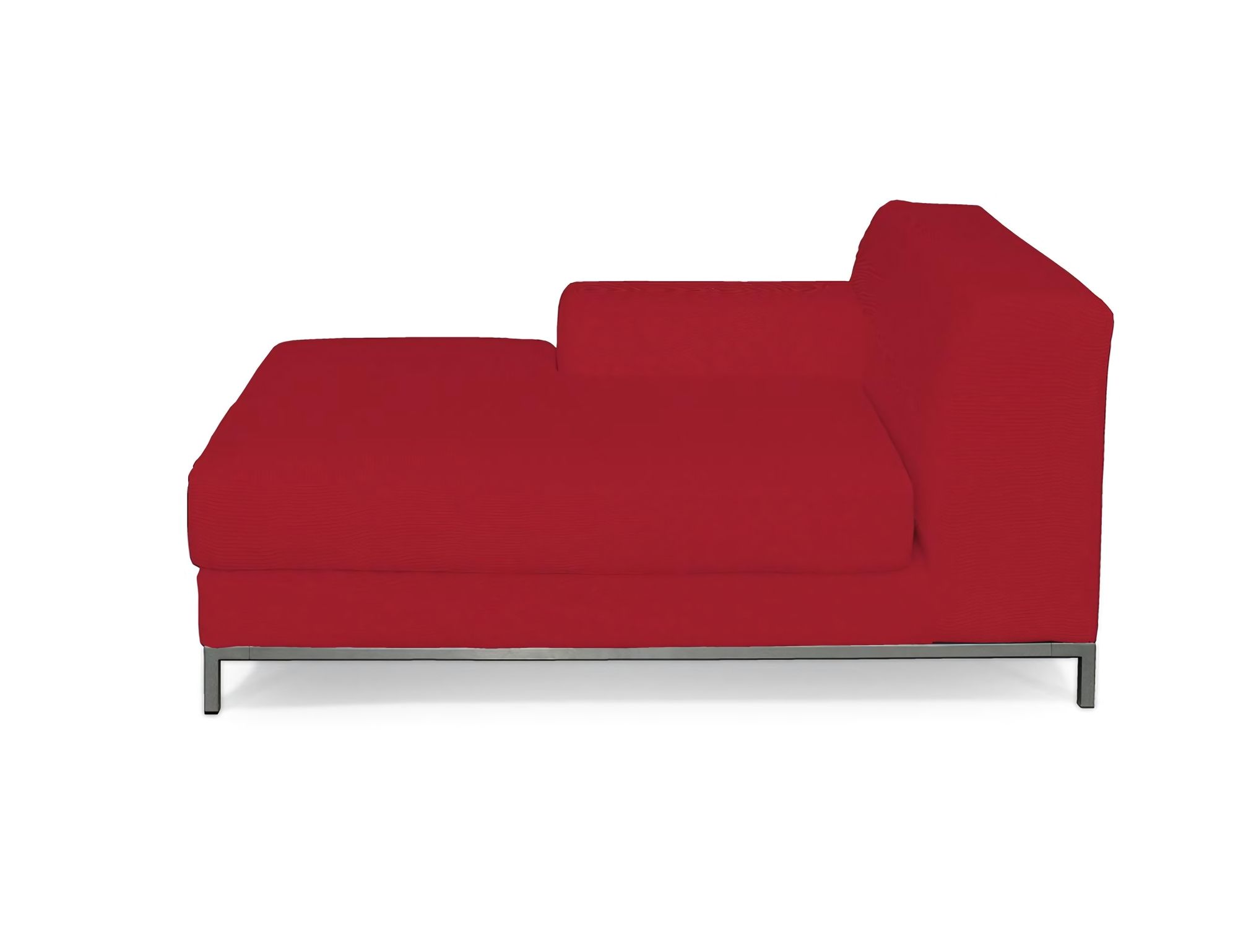 Bezug für Kramfors Sofa Recamiere links Farbe rot Stoff strukturiert
