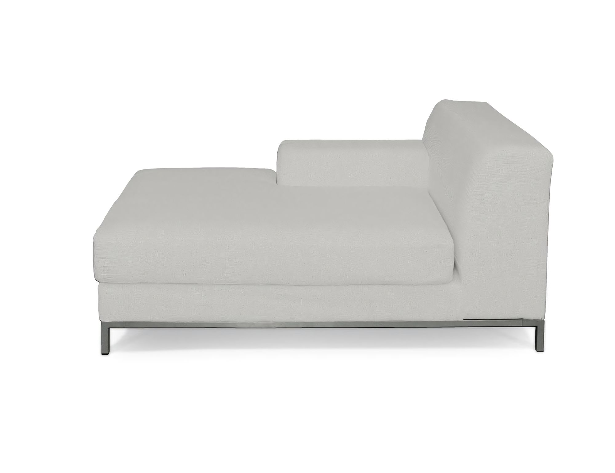 Bezug für Kramfors Sofa Recamiere links Farbe grau Stoff strukturiert