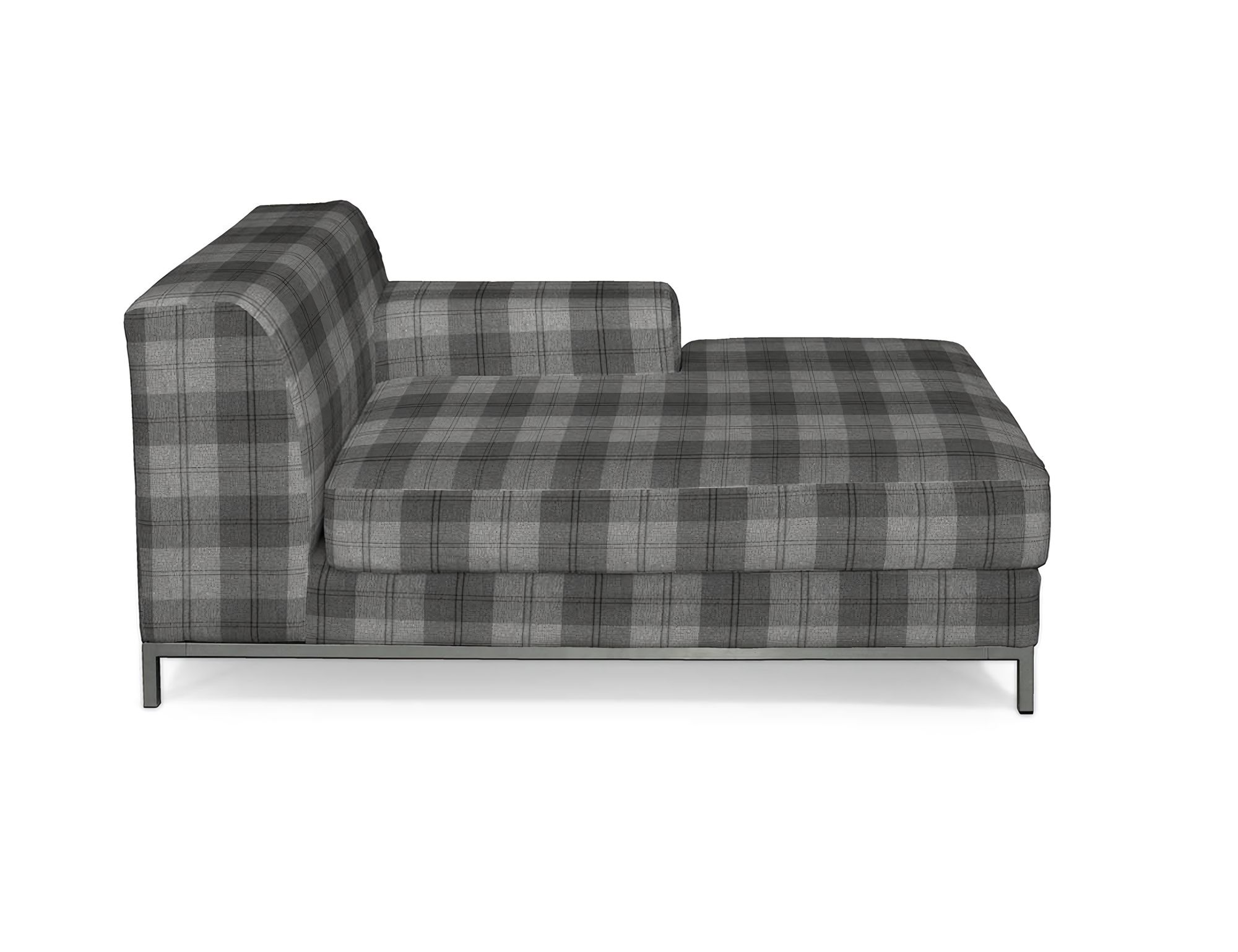 Bezug für Kramfors Sofa Recamiere rechts Farbe grau Stoff strukturiert, gemustert
